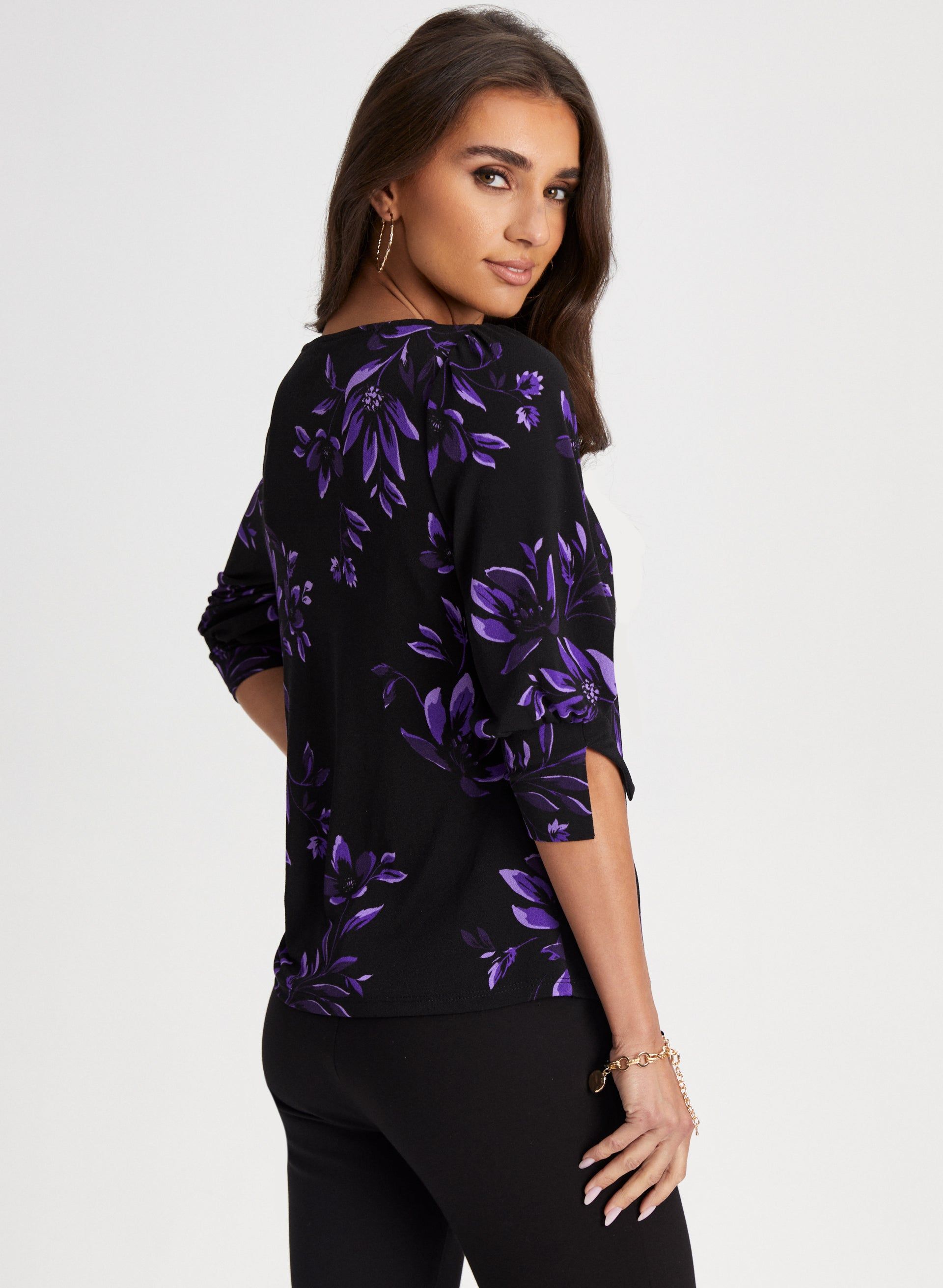 Puff Sleeve Floral Print Top sold by Laura product image thumbnail 2