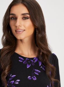 Puff Sleeve Floral Print Top sold by Laura