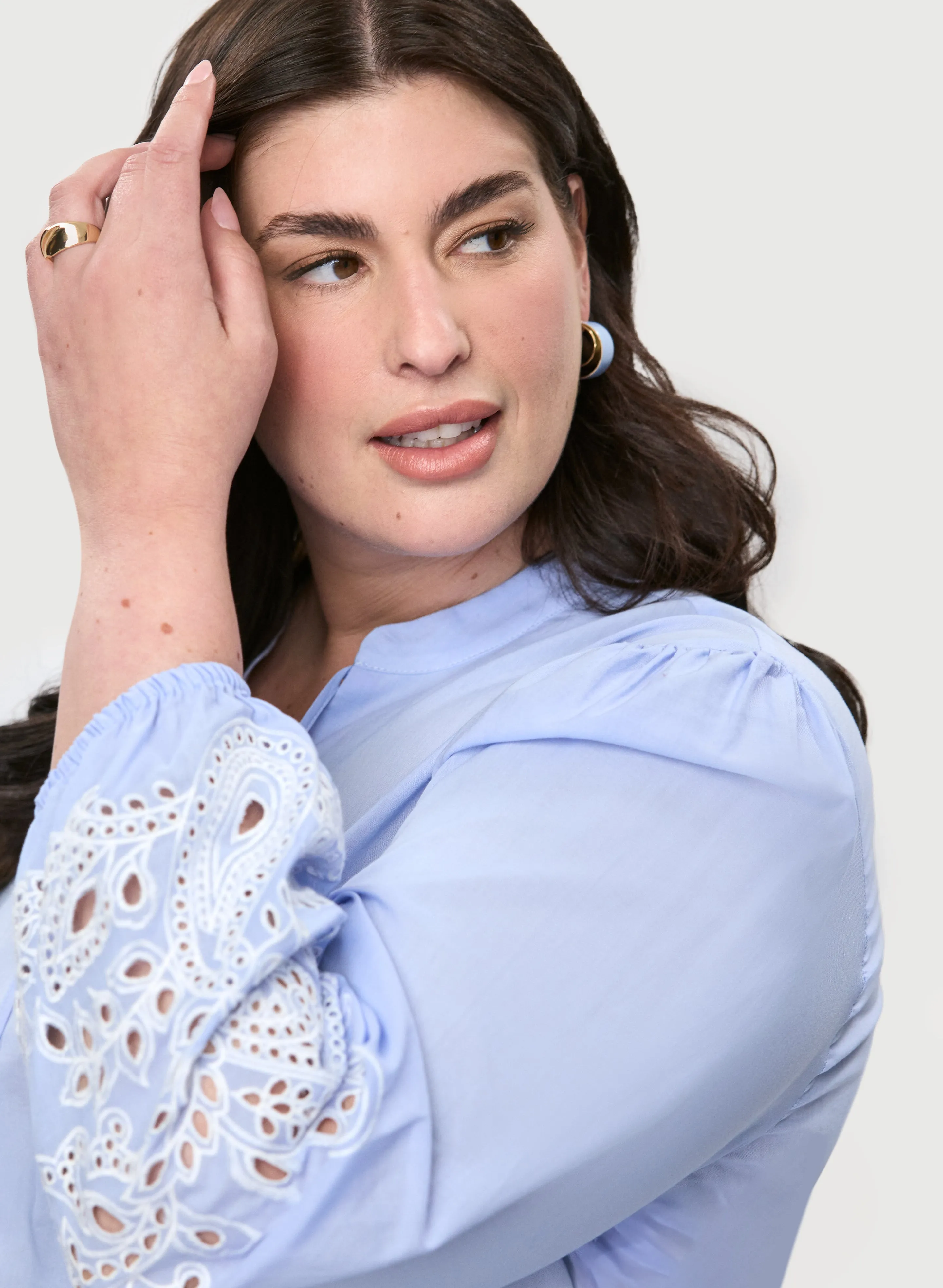 Embroidered Bouffant Sleeve Blouse sold by Laura product image thumbnail 2