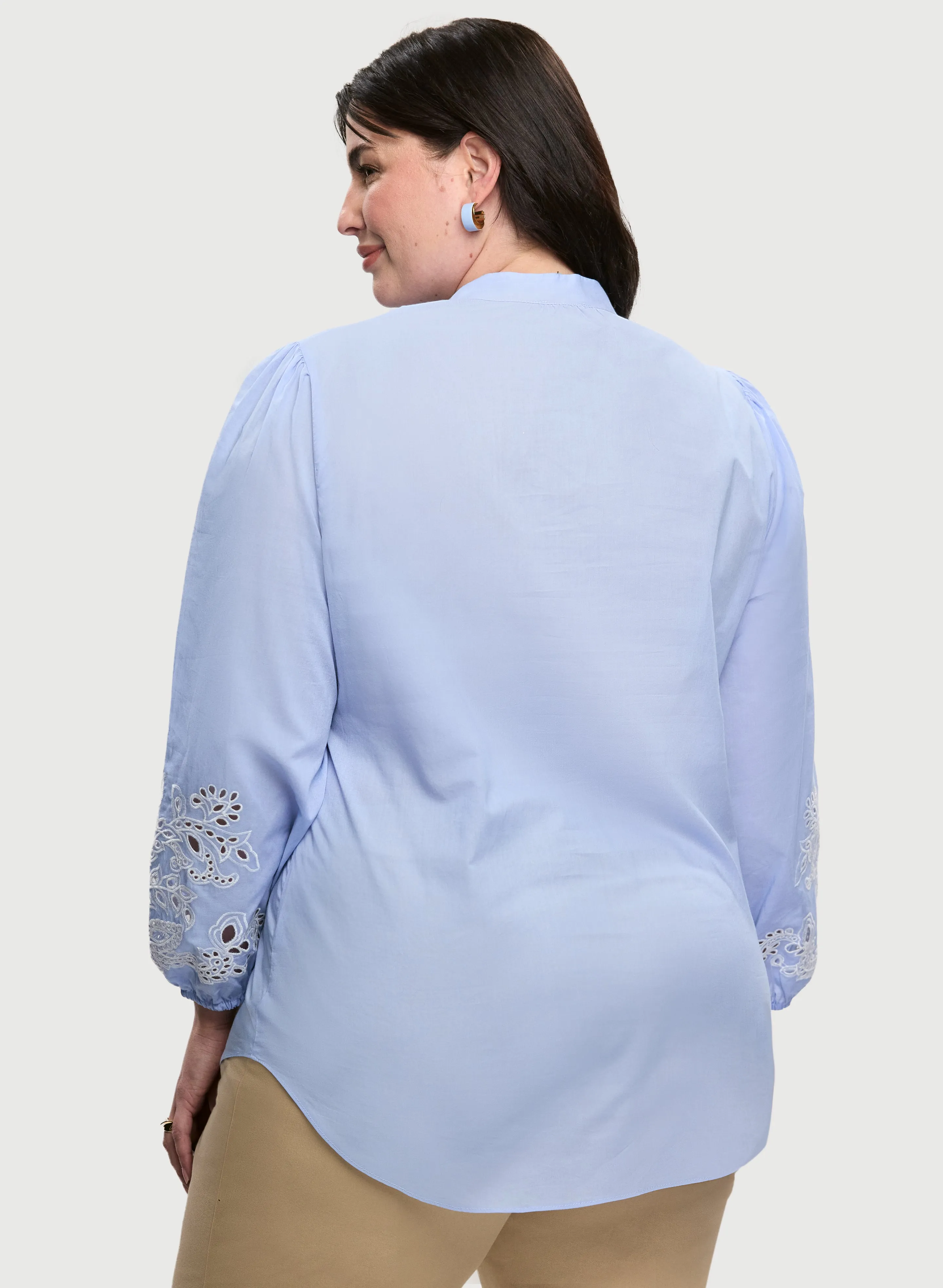 Embroidered Bouffant Sleeve Blouse sold by Laura product image thumbnail 4