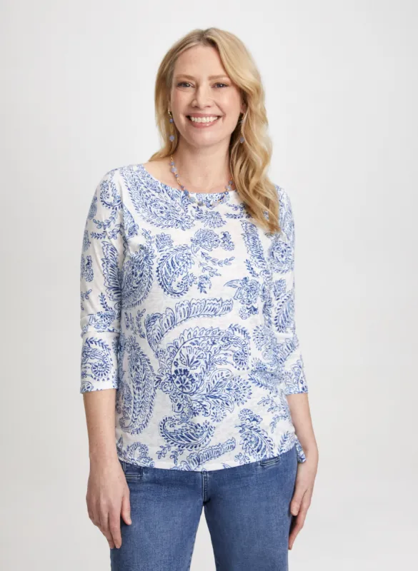 Burnout Paisley Tee sold by Laura