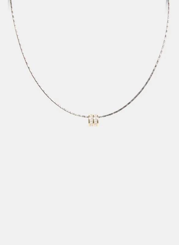 Cubic Zirconia Cylinder Pendant Necklace sold by Laura