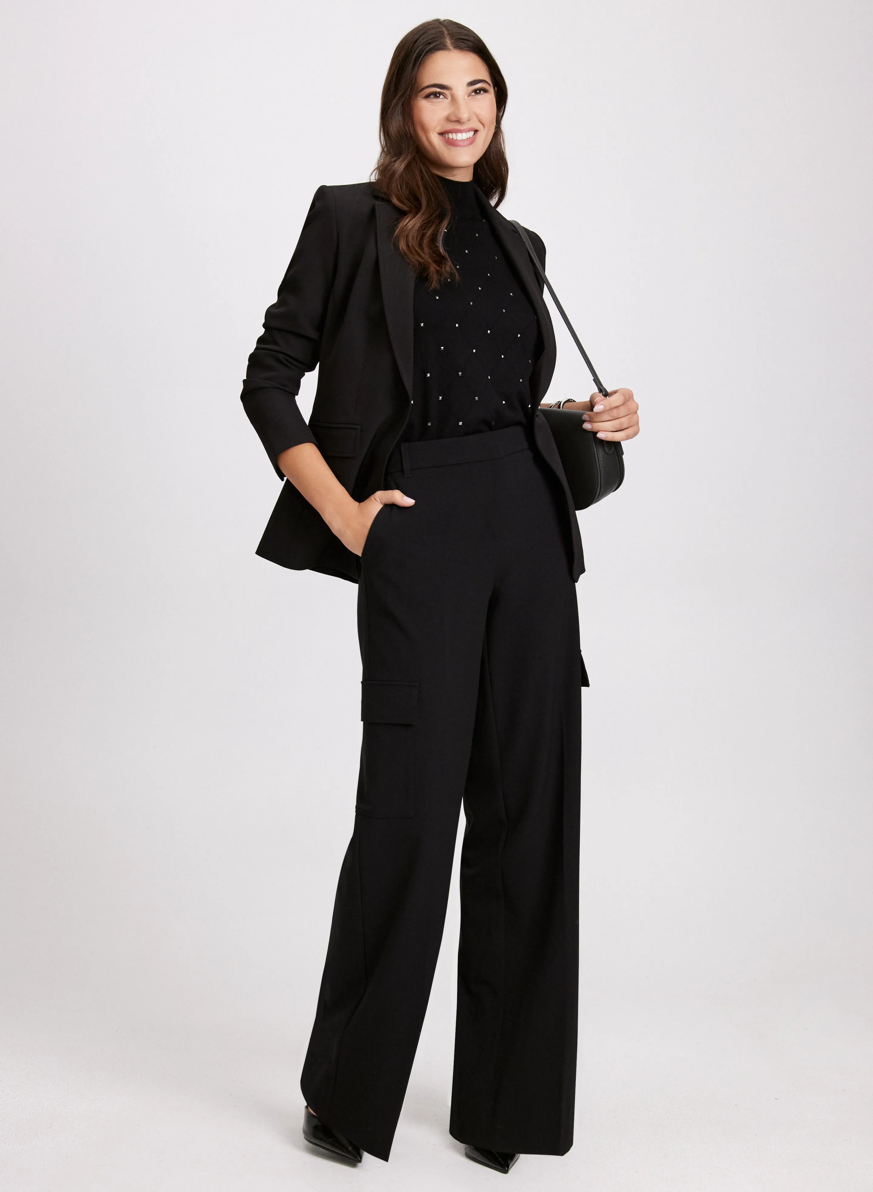 Notched Collar Blazer & Cargo Pants sold by Laura