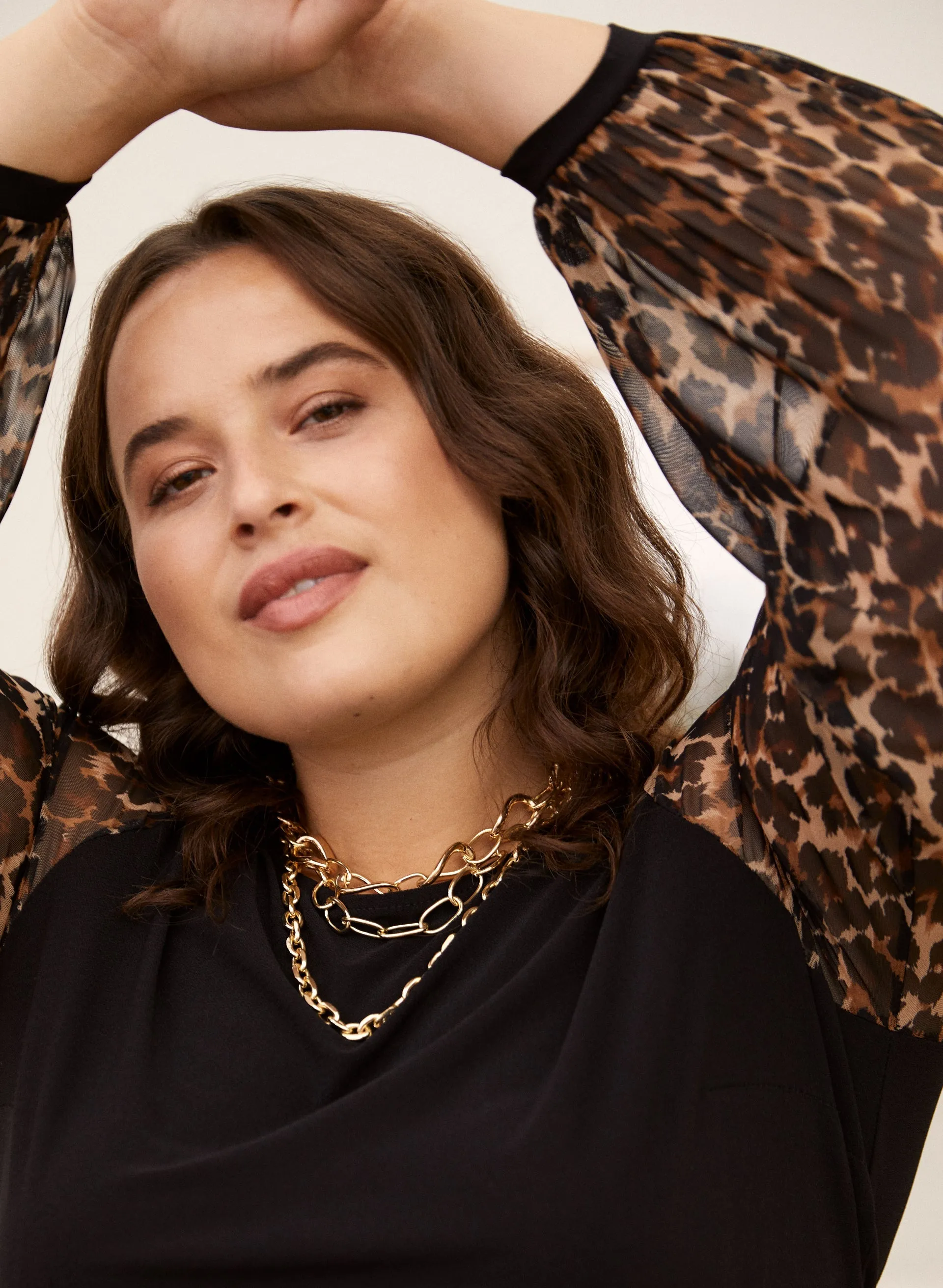 Animal Print Sleeve Top sold by Laura product image thumbnail 4