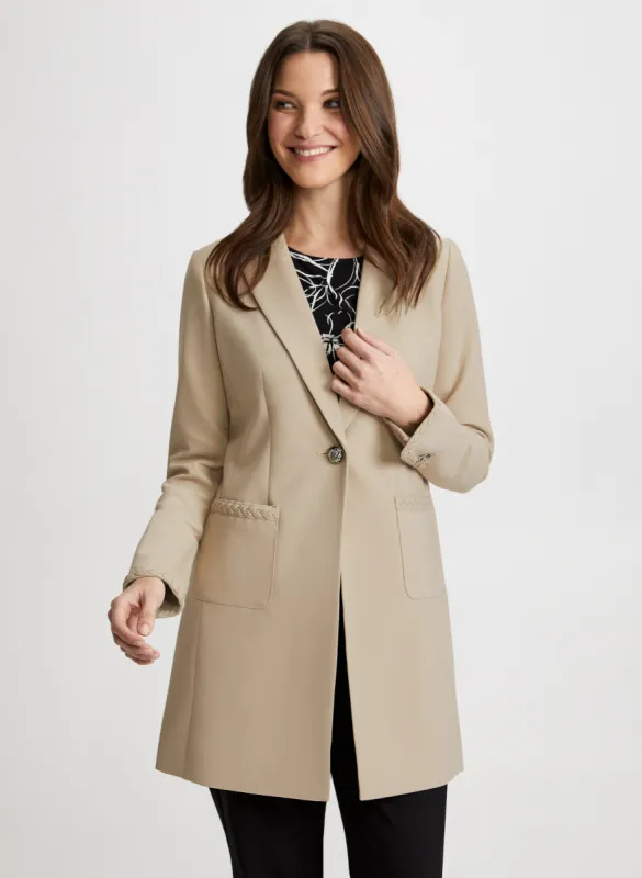 Braided Trim Redingote Jacket sold by Laura