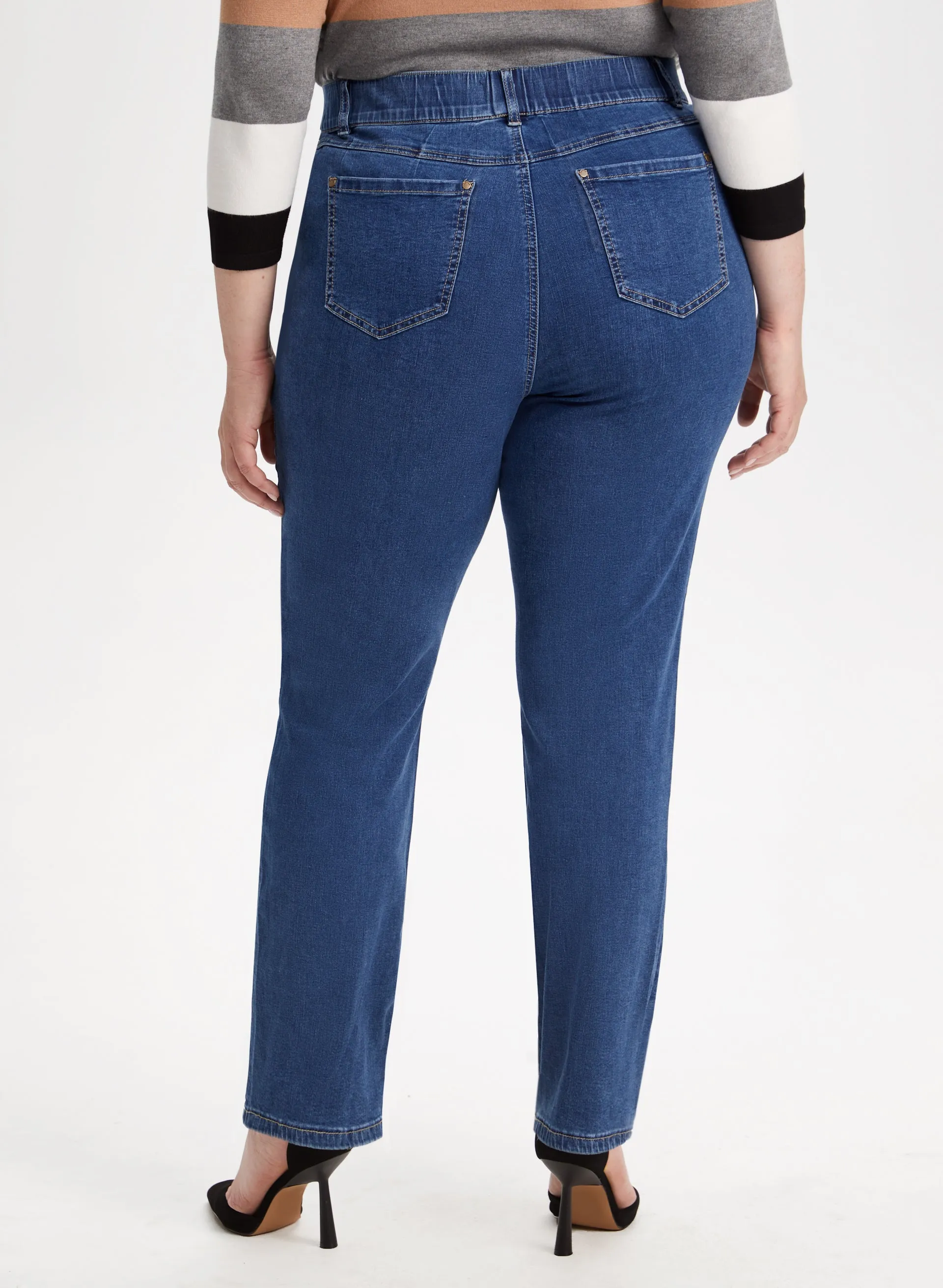 Straight Leg Pull-On Jeans sold by Laura product image thumbnail 2