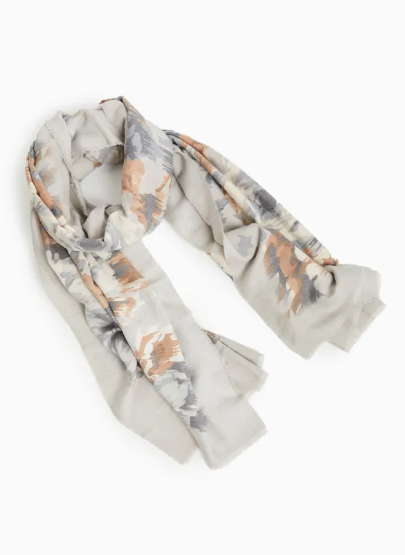 Floral Print Scarf sold by Laura