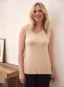Sleeveless V-Neck Top sold by Laura