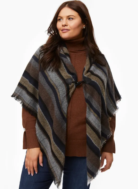 Stripe Print Poncho sold by Laura