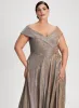Bardot Neck Shimmer Detail Dress sold by Laura