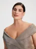 Bardot Neck Shimmer Detail Dress sold by Laura