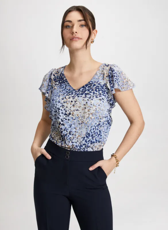 Painted Print Blouse sold by Laura