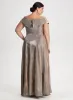 Bardot Neck Shimmer Detail Dress sold by Laura