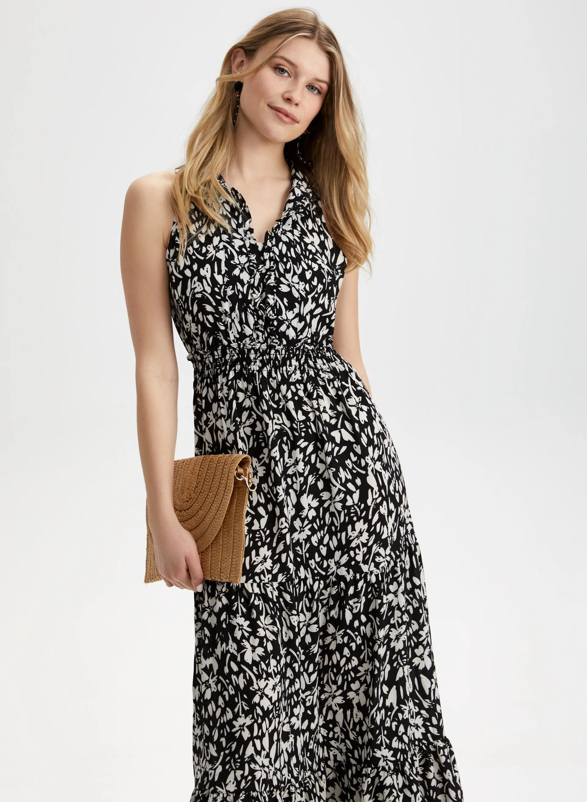 Frill Detail V-Neck Maxi Dress sold by Laura product image thumbnail 5