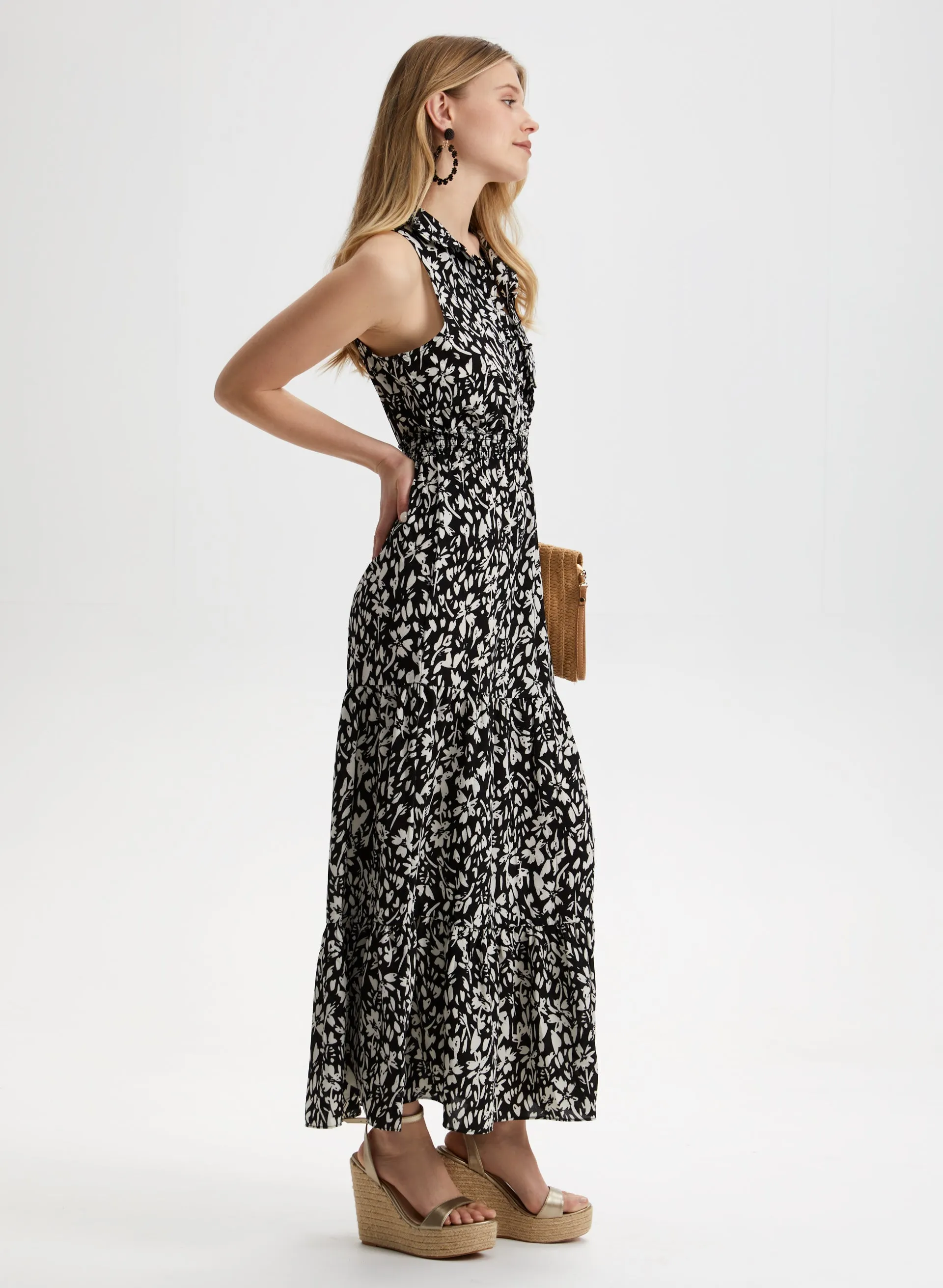 Frill Detail V-Neck Maxi Dress sold by Laura product image thumbnail 3