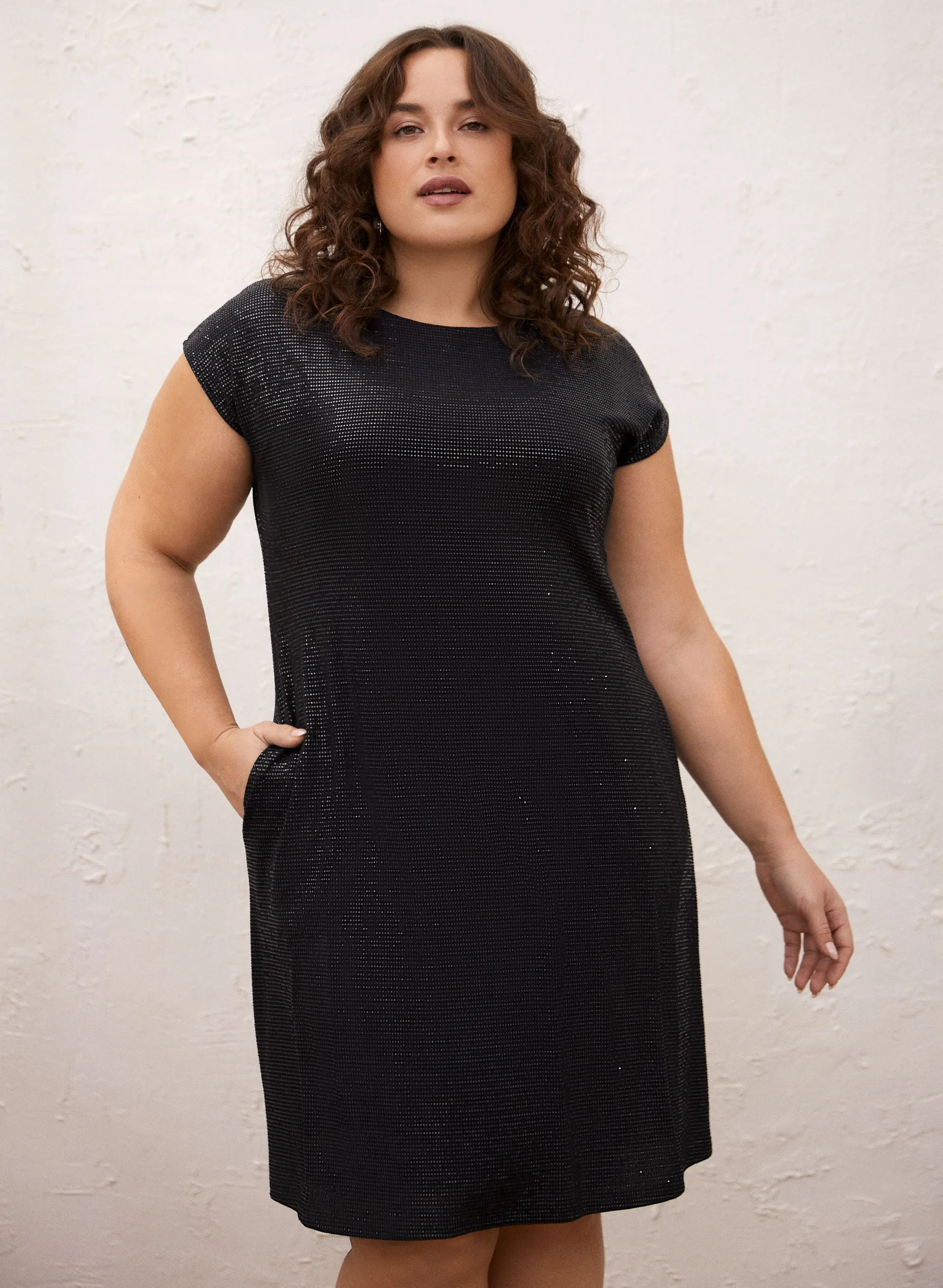 Cap Sleeve Sequin Dress sold by Laura product image thumbnail 4