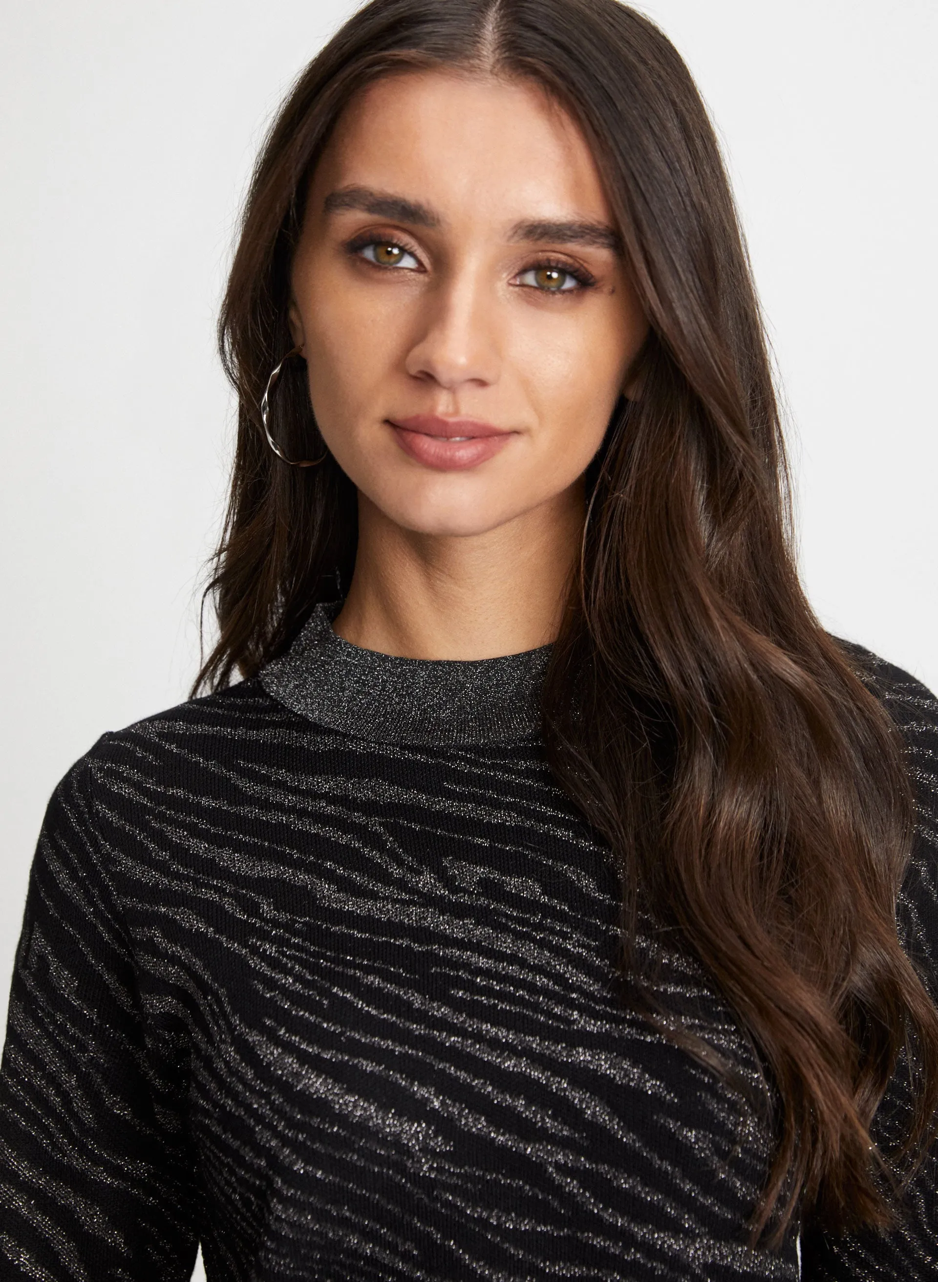 Sparkly Zebra Motif Shimmer Sweater sold by Laura product image thumbnail 2