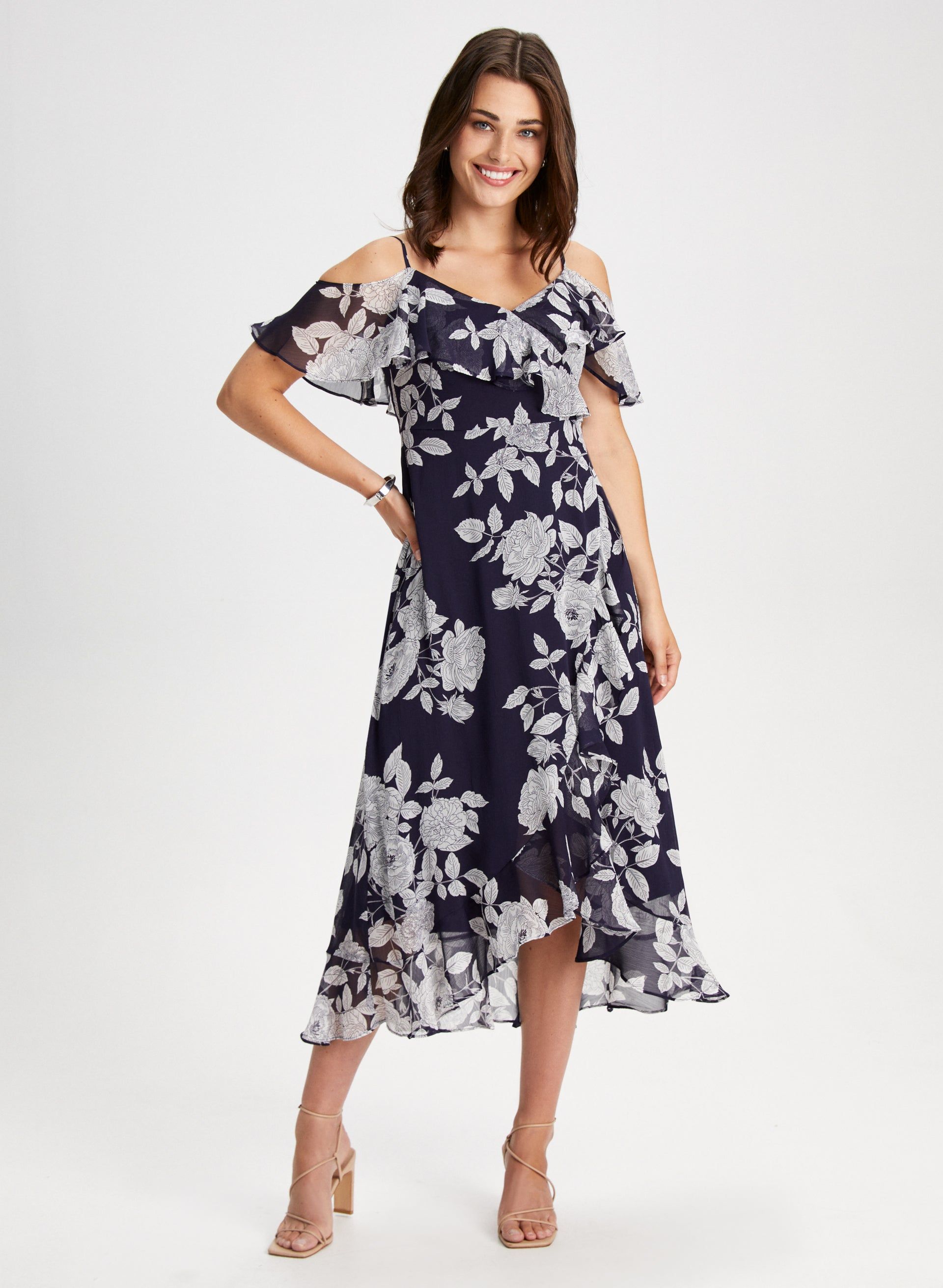 Floral Ruffle Detail Dress sold by Laura