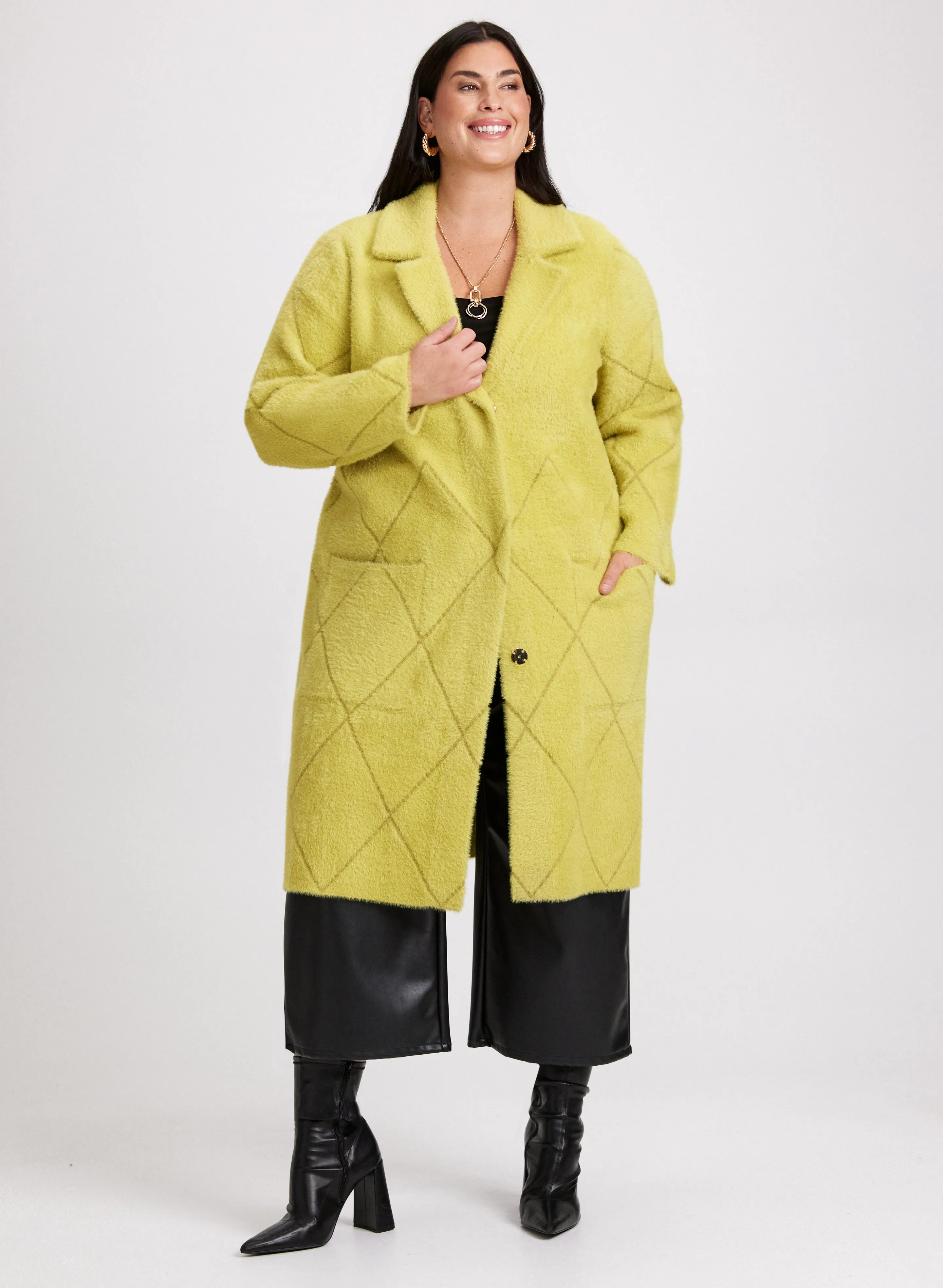 Joseph Ribkoff - Argyle Quilted Coatigan sold by Laura product image thumbnail 4