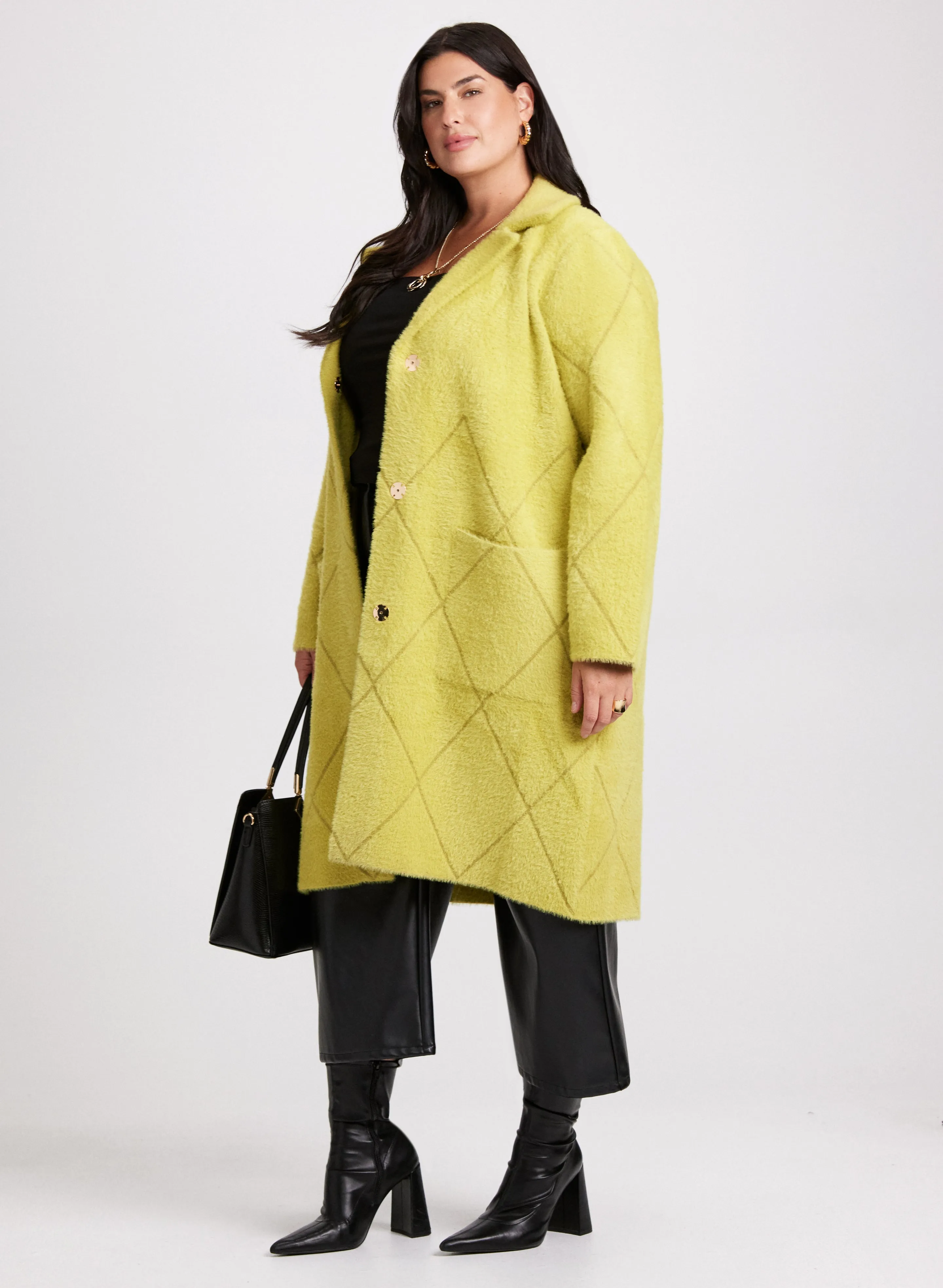 Joseph Ribkoff - Argyle Quilted Coatigan sold by Laura product image thumbnail 3