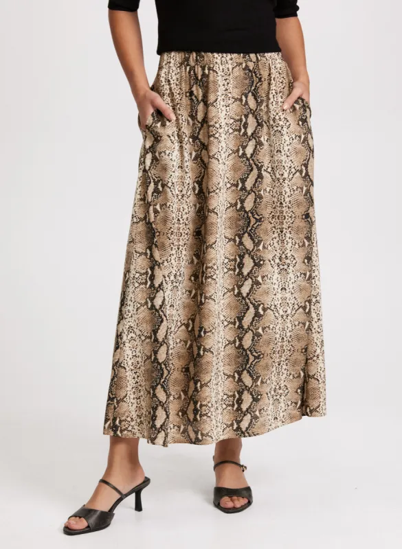 Snake Print Maxi Skirt sold by Laura
