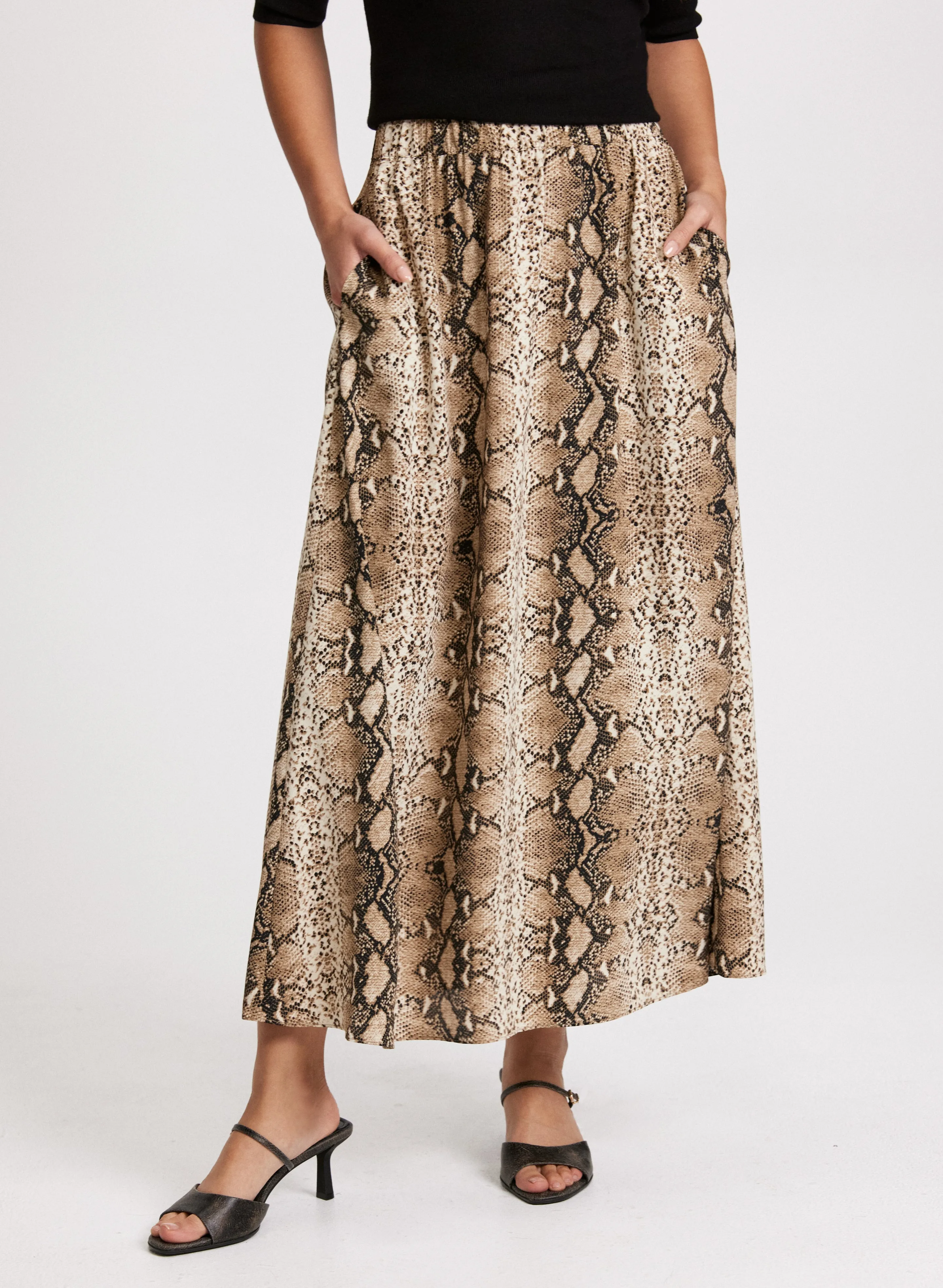Snake Print Maxi Skirt sold by Laura