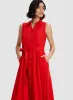 Linen-Blend Midi Dress sold by Laura