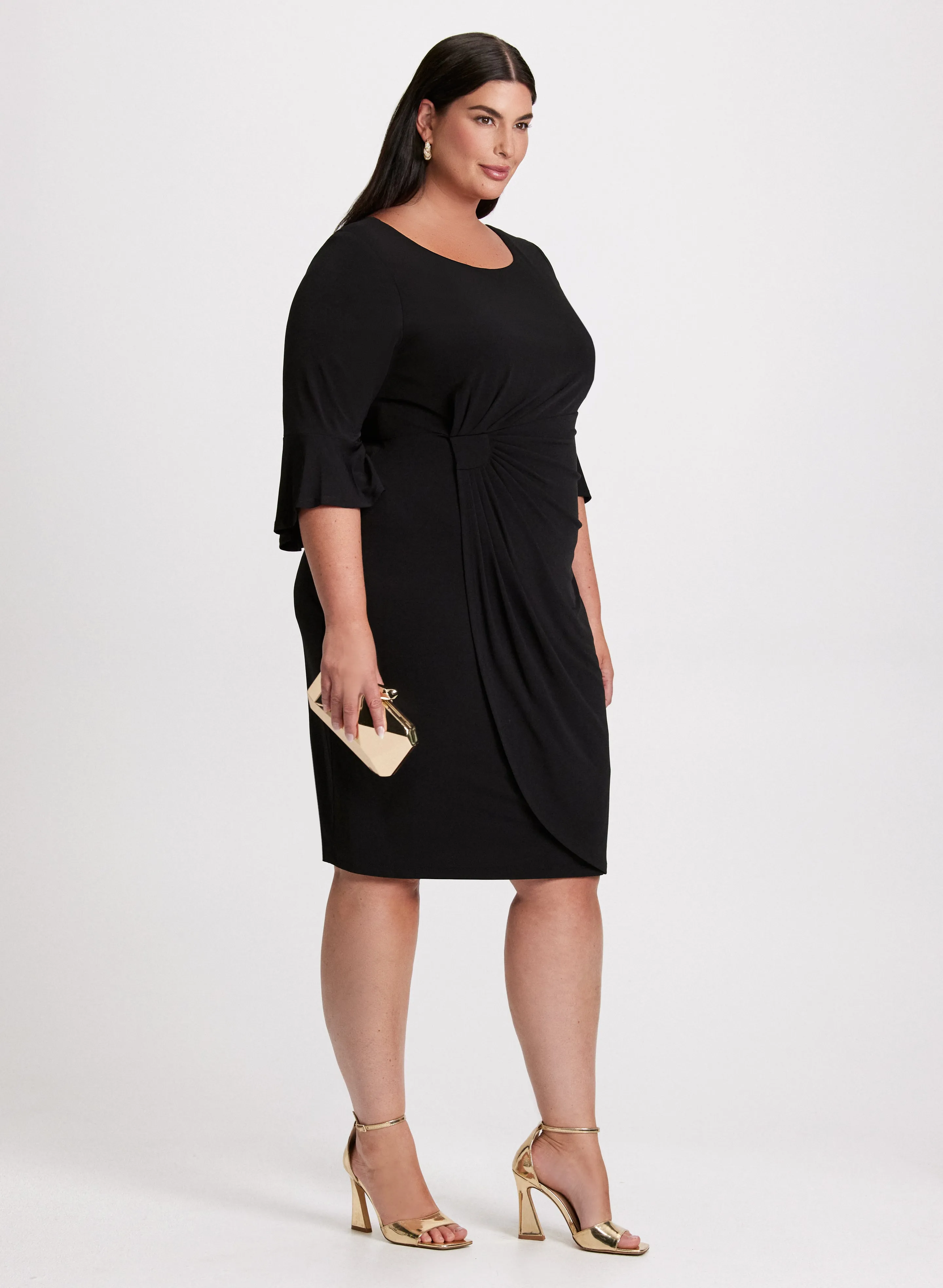 Flounce Sleeve Ruched Detail Dress sold by Laura product image thumbnail 2