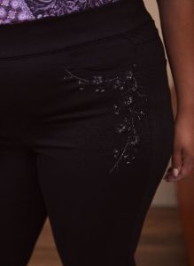Pull-On Floral Detail Jeans sold by Laura