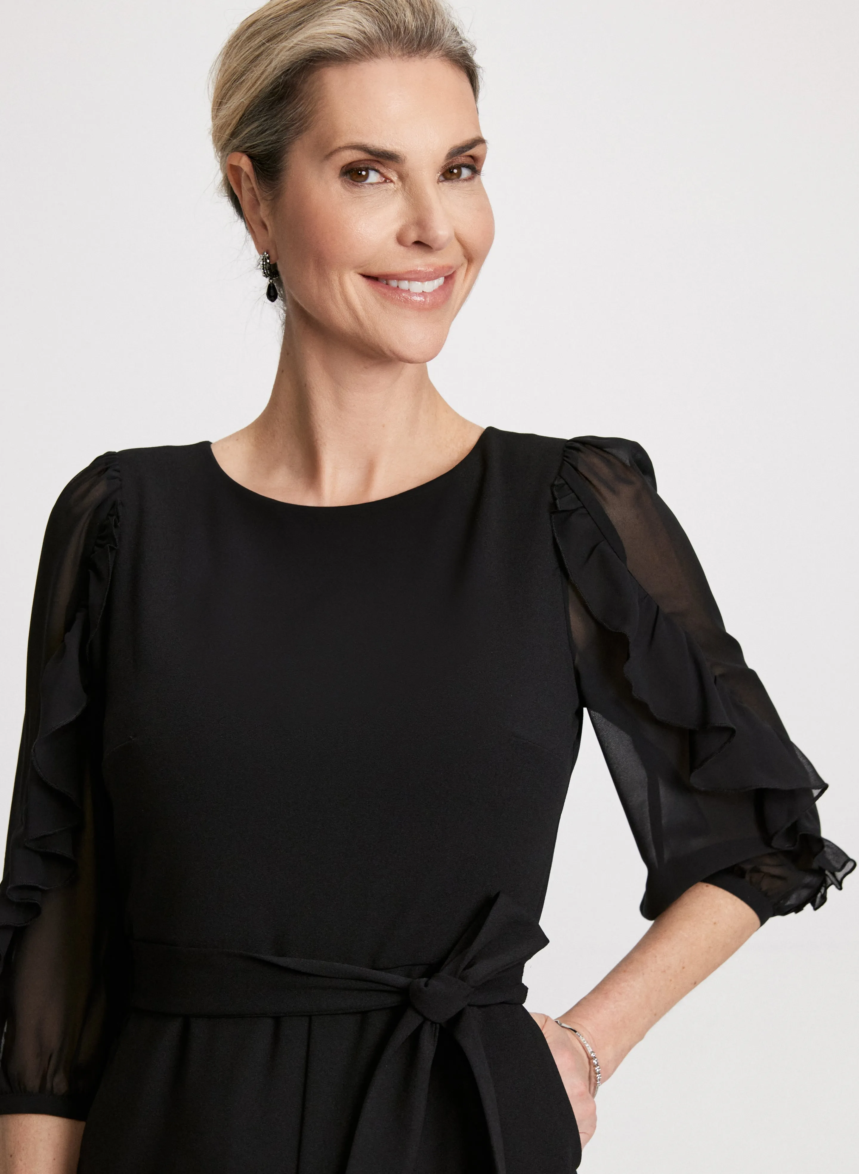 Ruffle Chiffon Sleeve Jumpsuit sold by Laura product image thumbnail 5