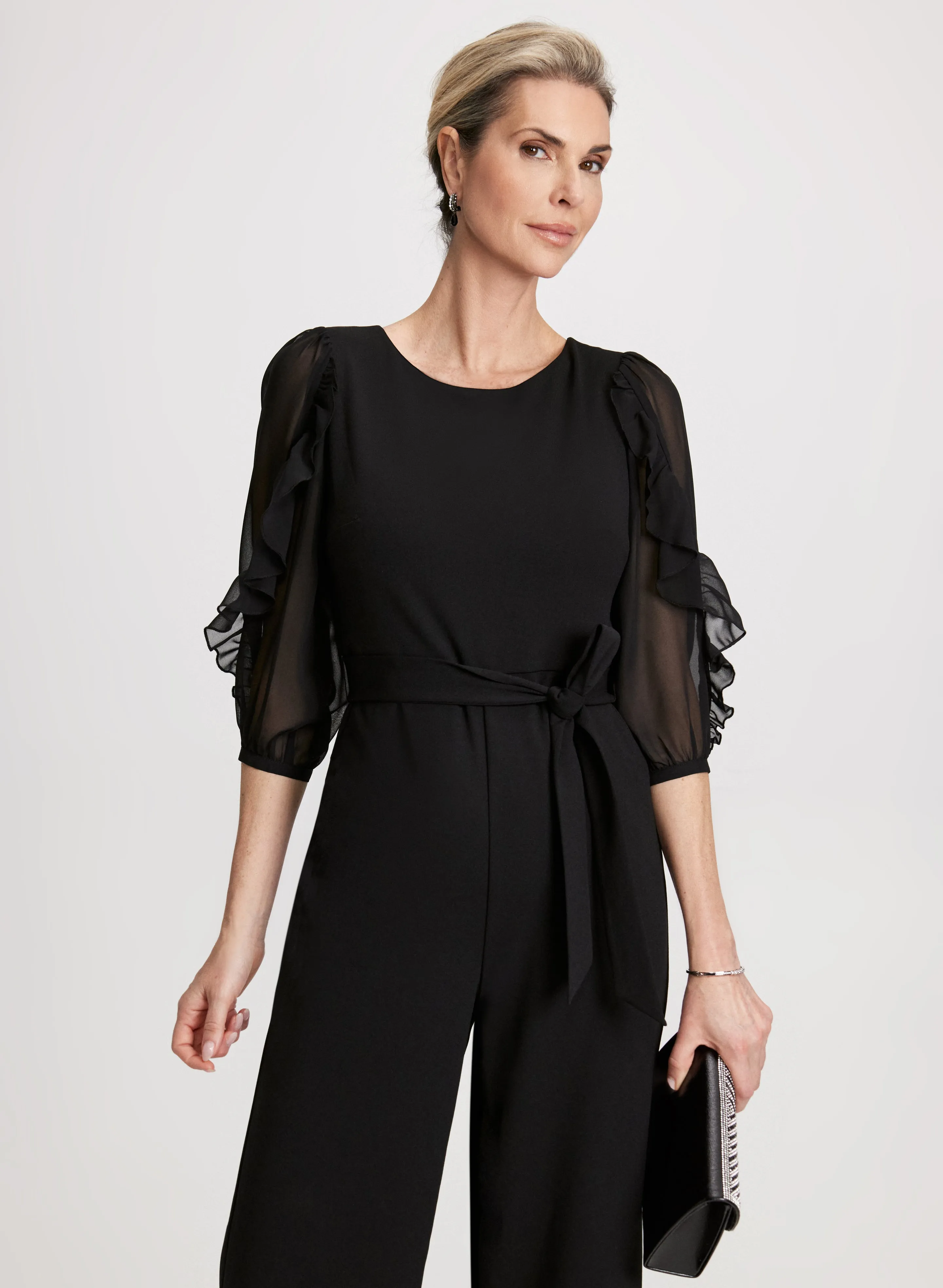 Ruffle Chiffon Sleeve Jumpsuit sold by Laura product image thumbnail 4