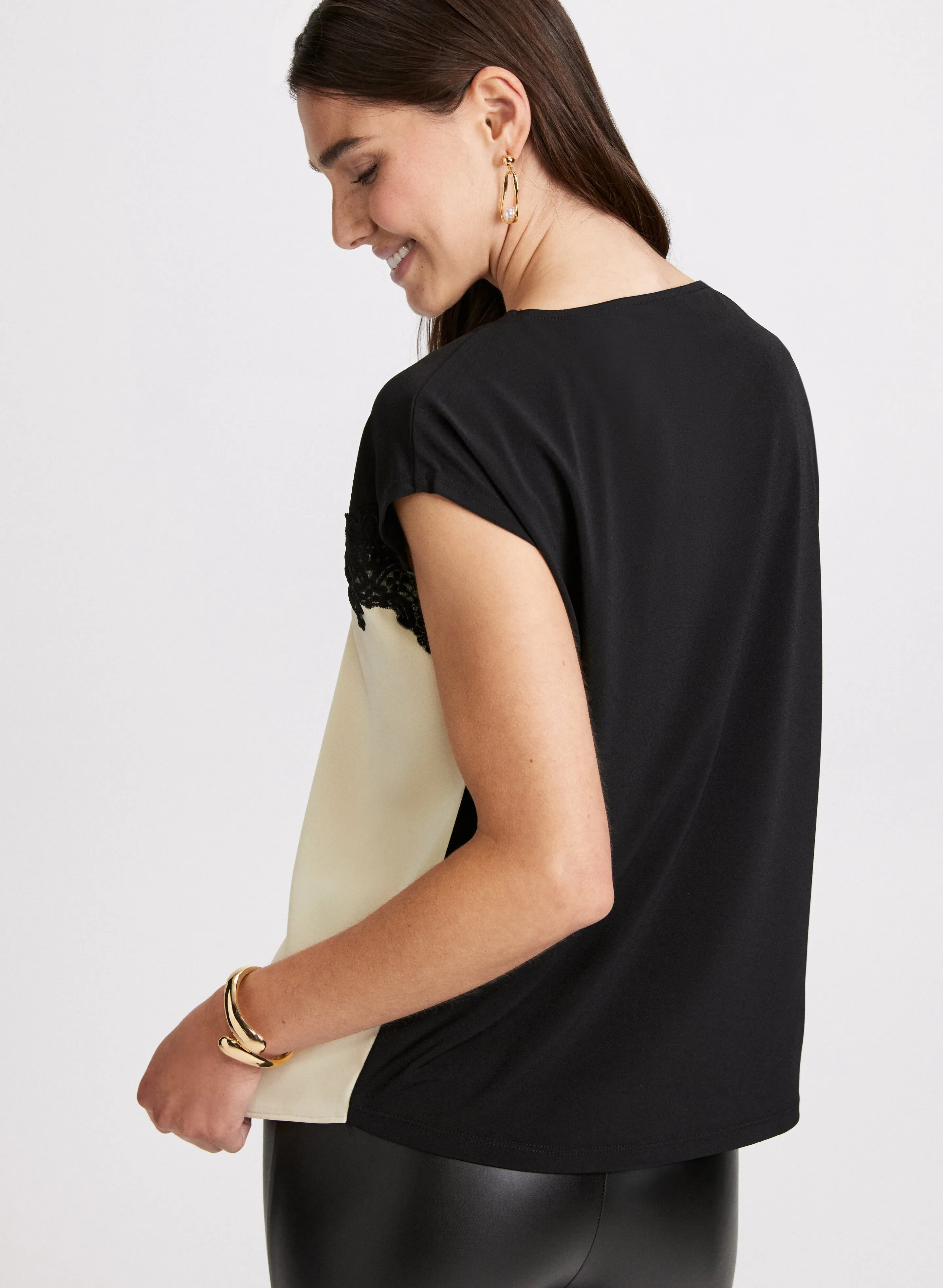 Lace Detail Scoop Neck Top sold by Laura product image thumbnail 2