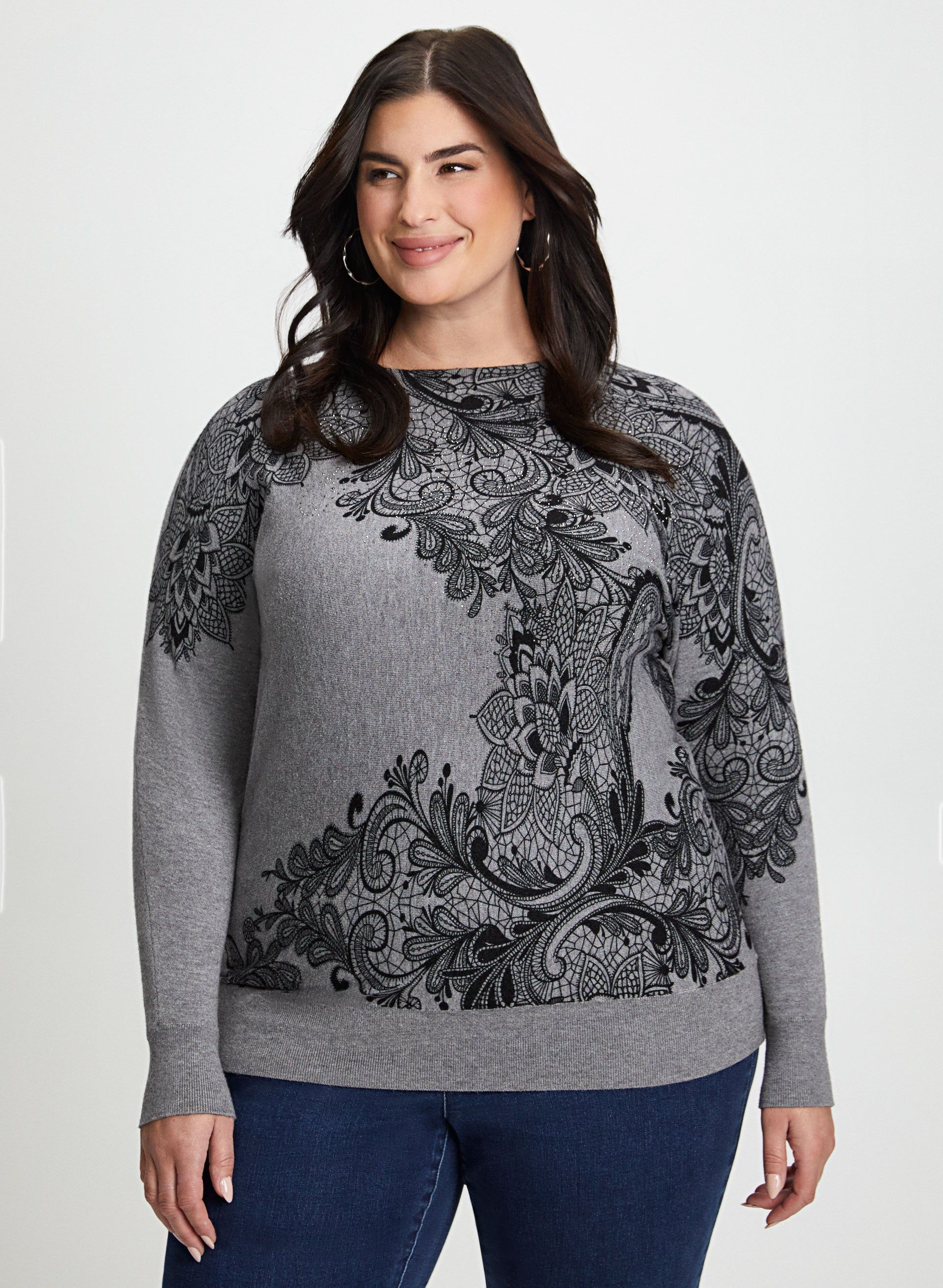 Paisley Print Sweater sold by Laura product image thumbnail 3