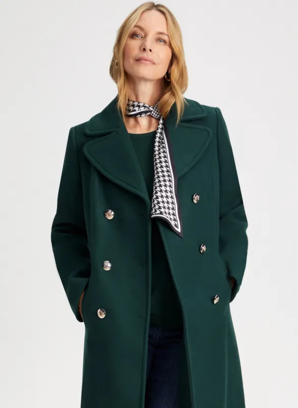 Stretch Wool Blend Coat sold by Laura
