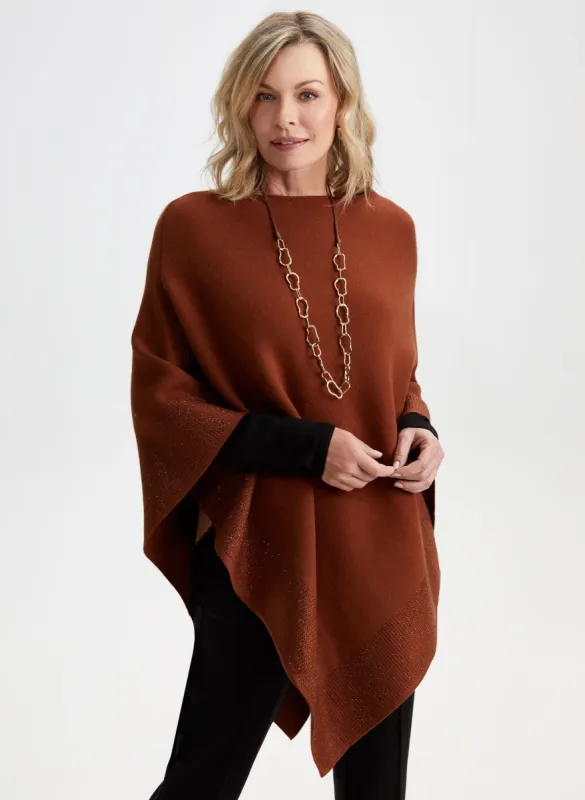 Stone Border Popover Poncho sold by Laura
