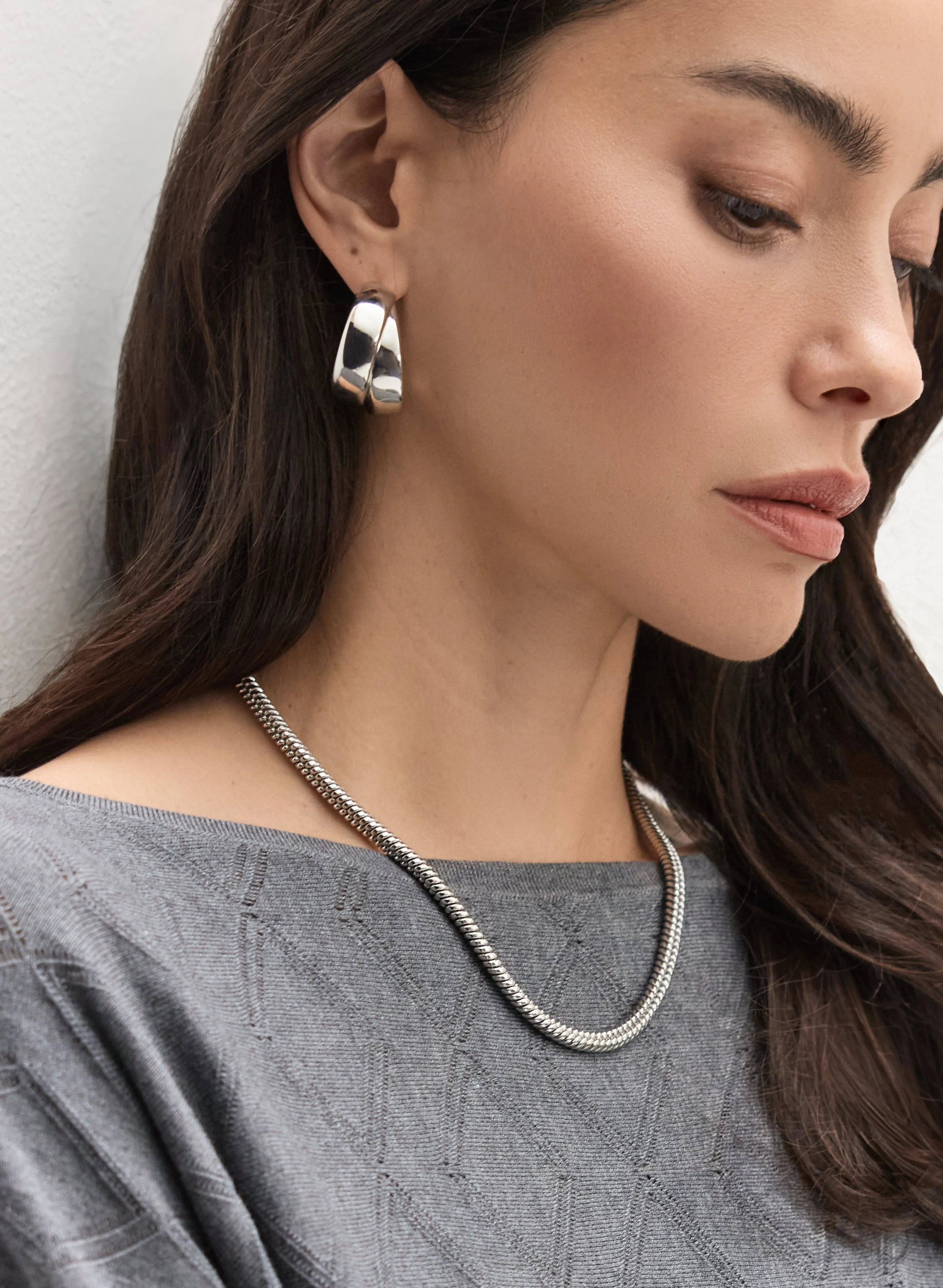 Double Open Hoop Earrings sold by Laura product image thumbnail 2