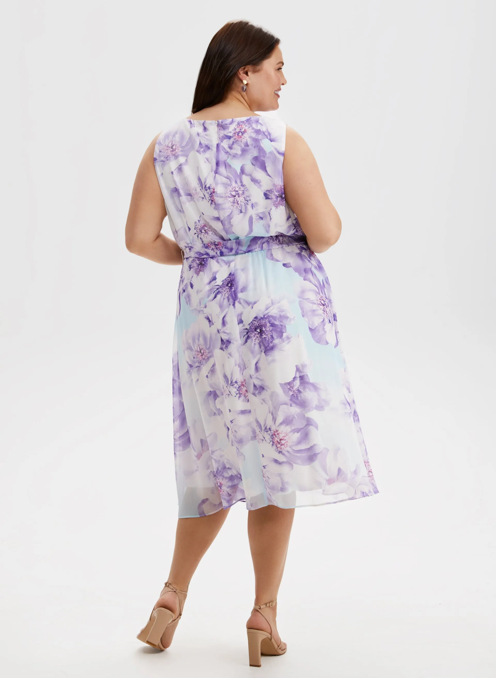 Floral Print Belted Dress sold by Laura product image thumbnail 4