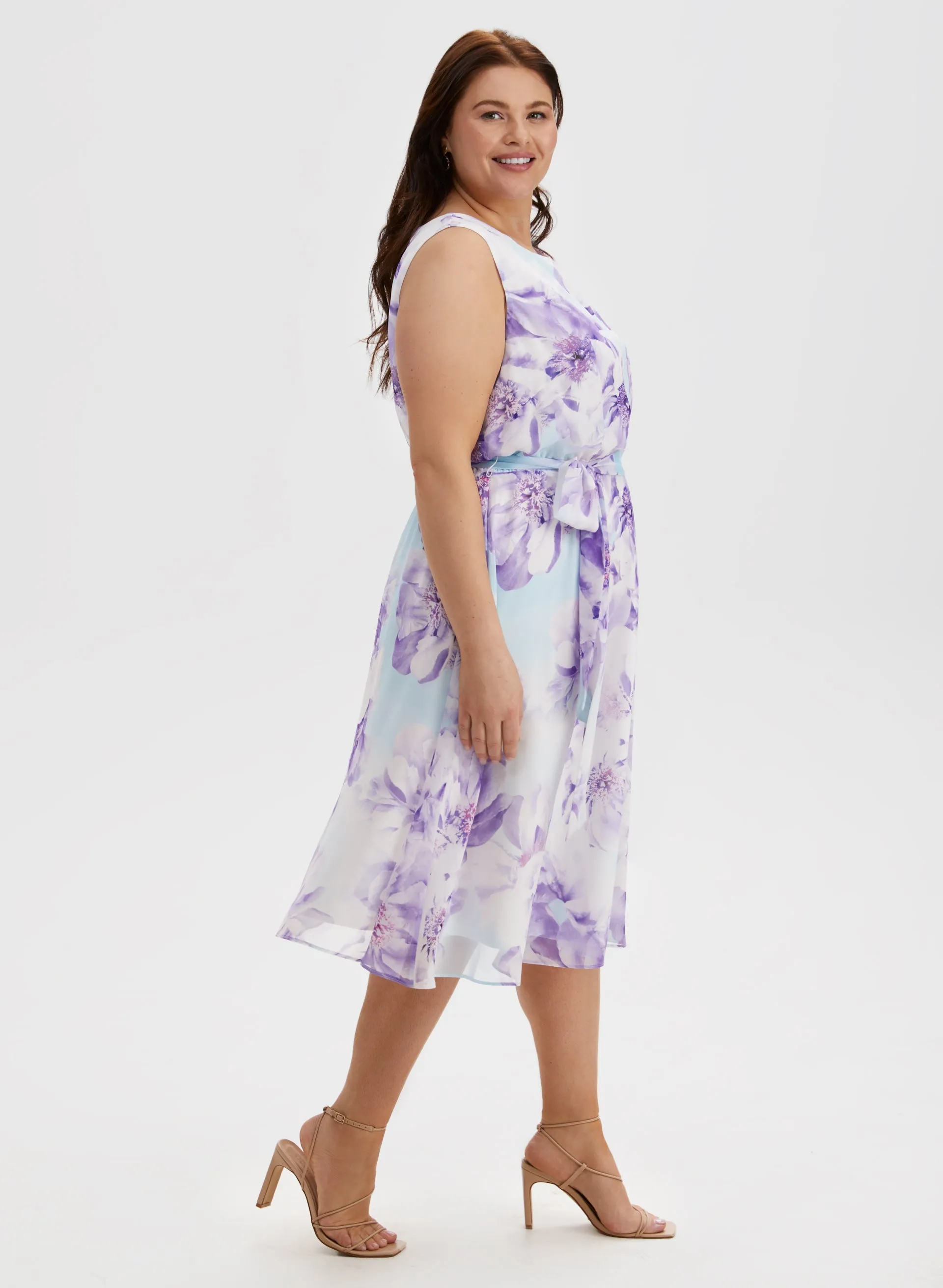 Floral Print Belted Dress sold by Laura product image thumbnail 3
