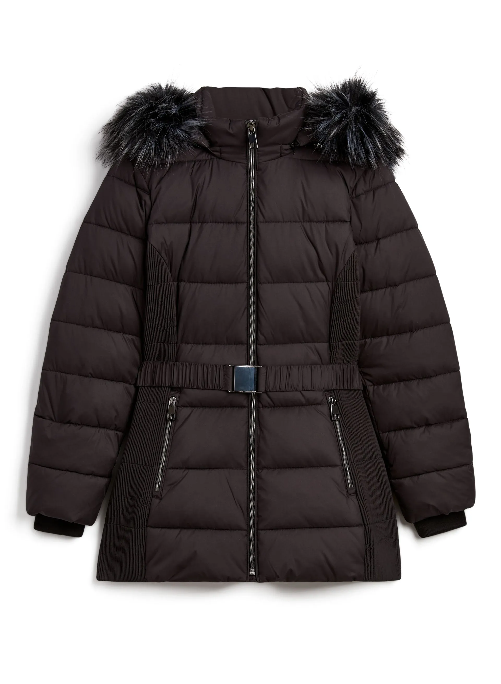 Quilted Vegan Down Belt Coat sold by Laura product image thumbnail 5