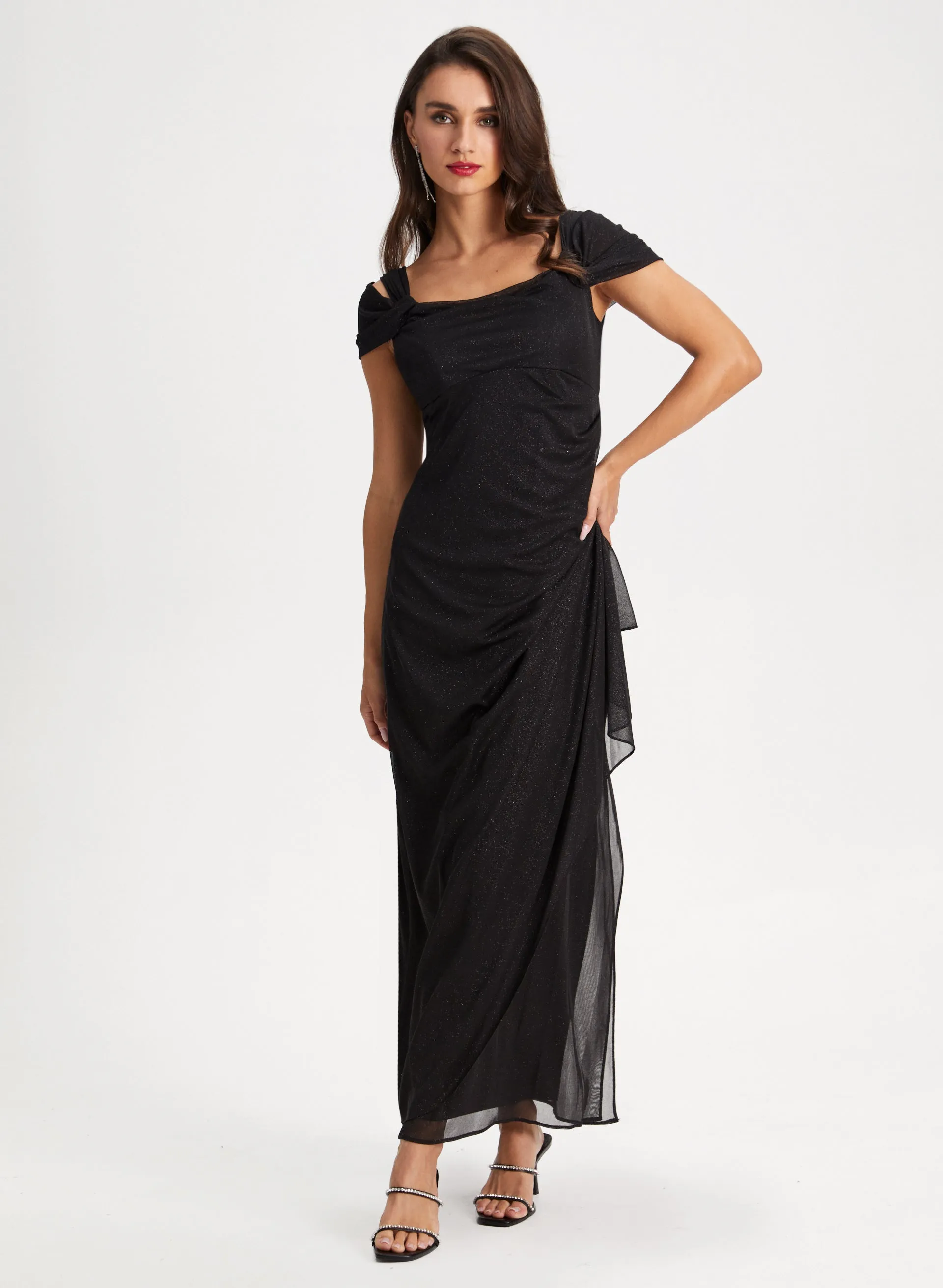 Draped Side Slit Dress sold by Laura