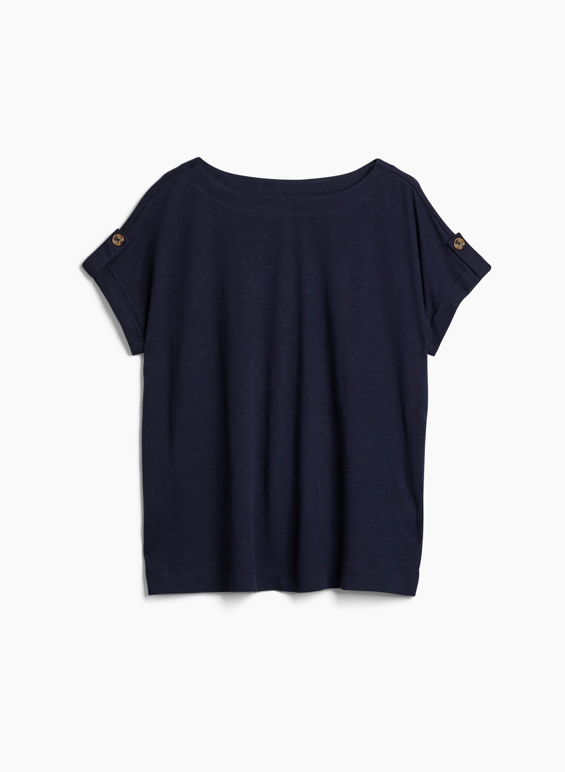 Boatneck Linen-Blend Tee sold by Laura product image thumbnail 5