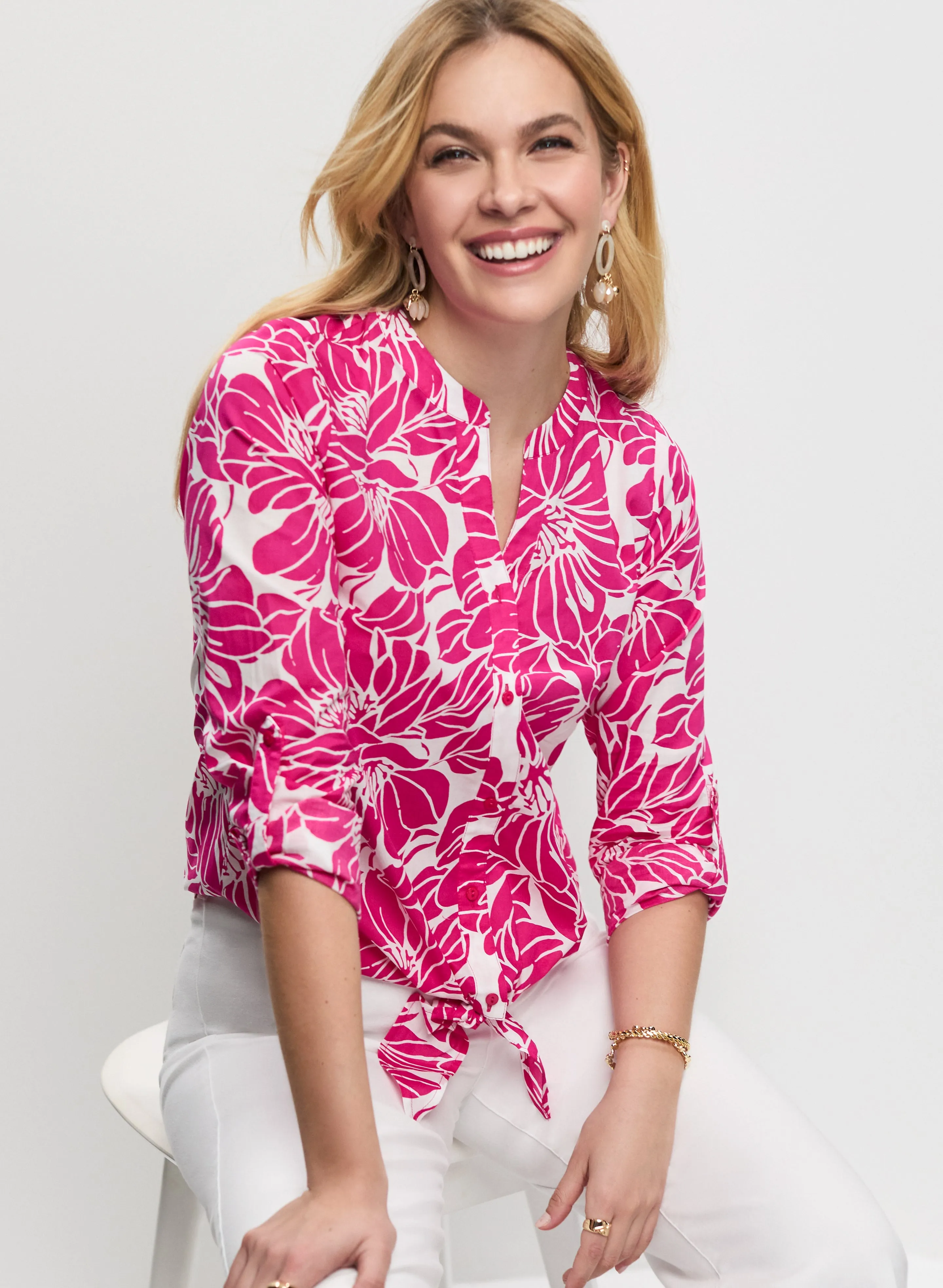 Tie-Front Floral Blouse sold by Laura product image thumbnail 5