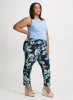 Sleeveless Open Knit Top & Pull-On Floral Ankle Pants sold by Laura