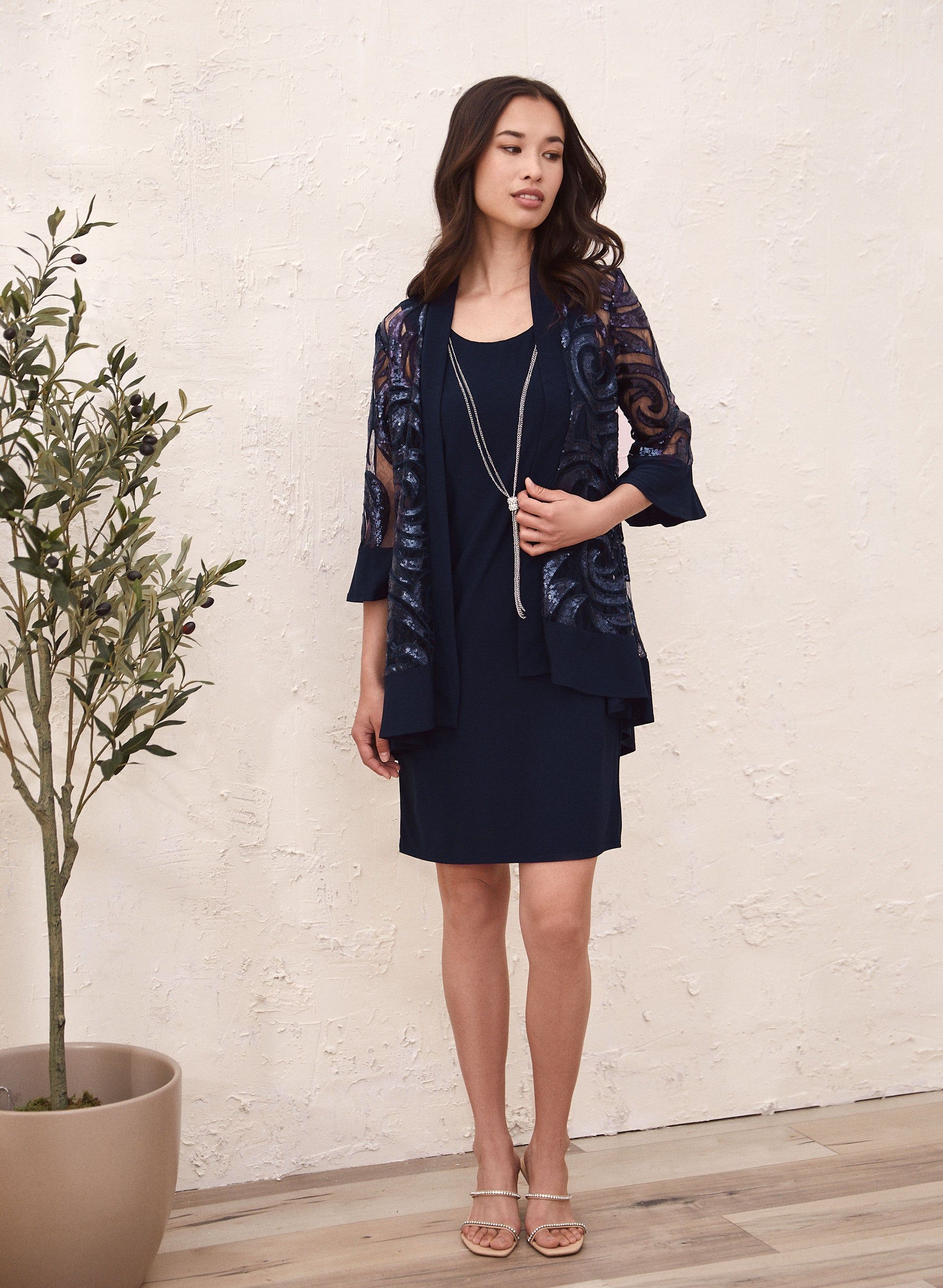 Sequin Detail Dress & Jacket Set sold by Laura