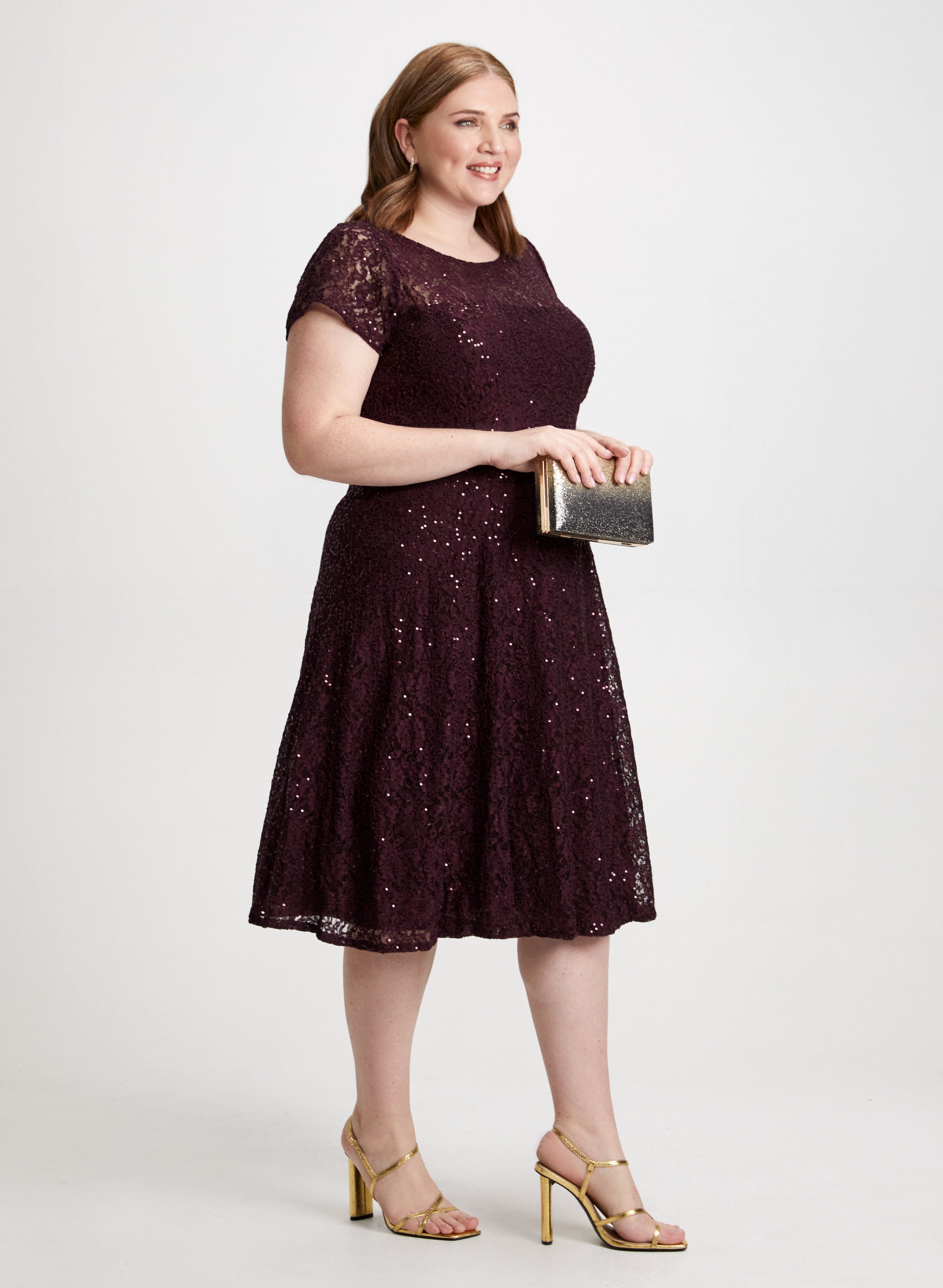 Sequin Embellished Lace Dress sold by Laura product image thumbnail 3