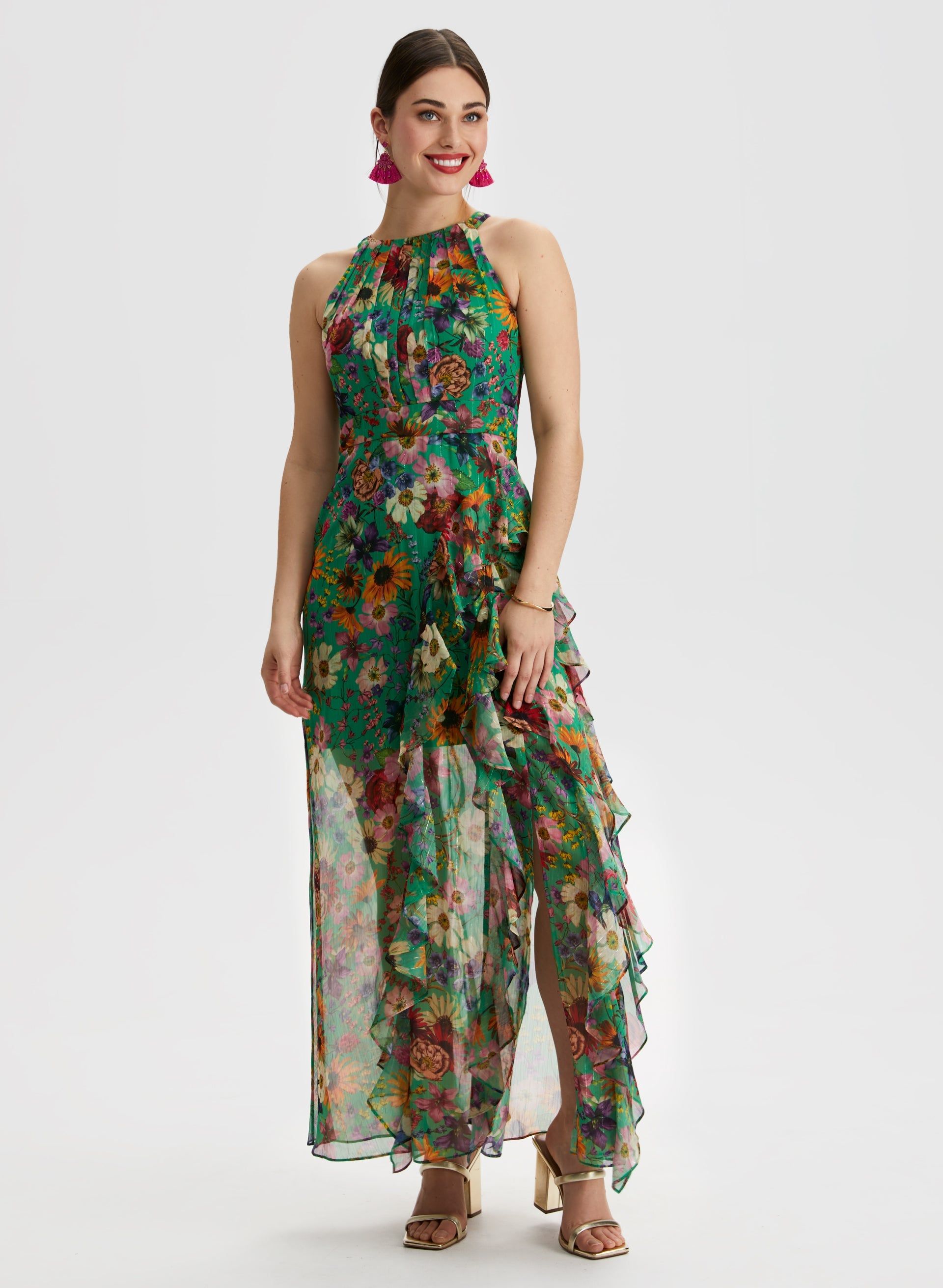 Floral Print Chiffon Dress sold by Laura