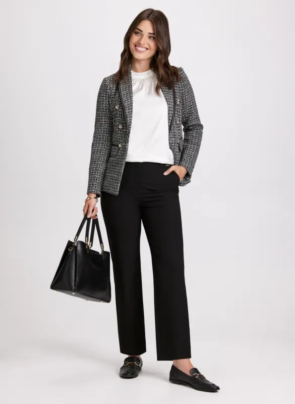 Houndstooth Print Blazer & Straight Leg Pants sold by Laura