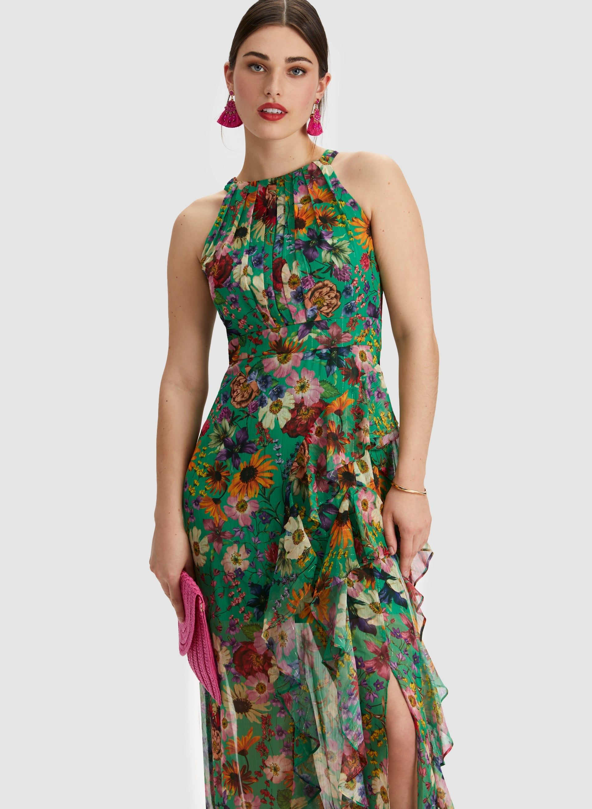 Floral Print Chiffon Dress sold by Laura product image thumbnail 5