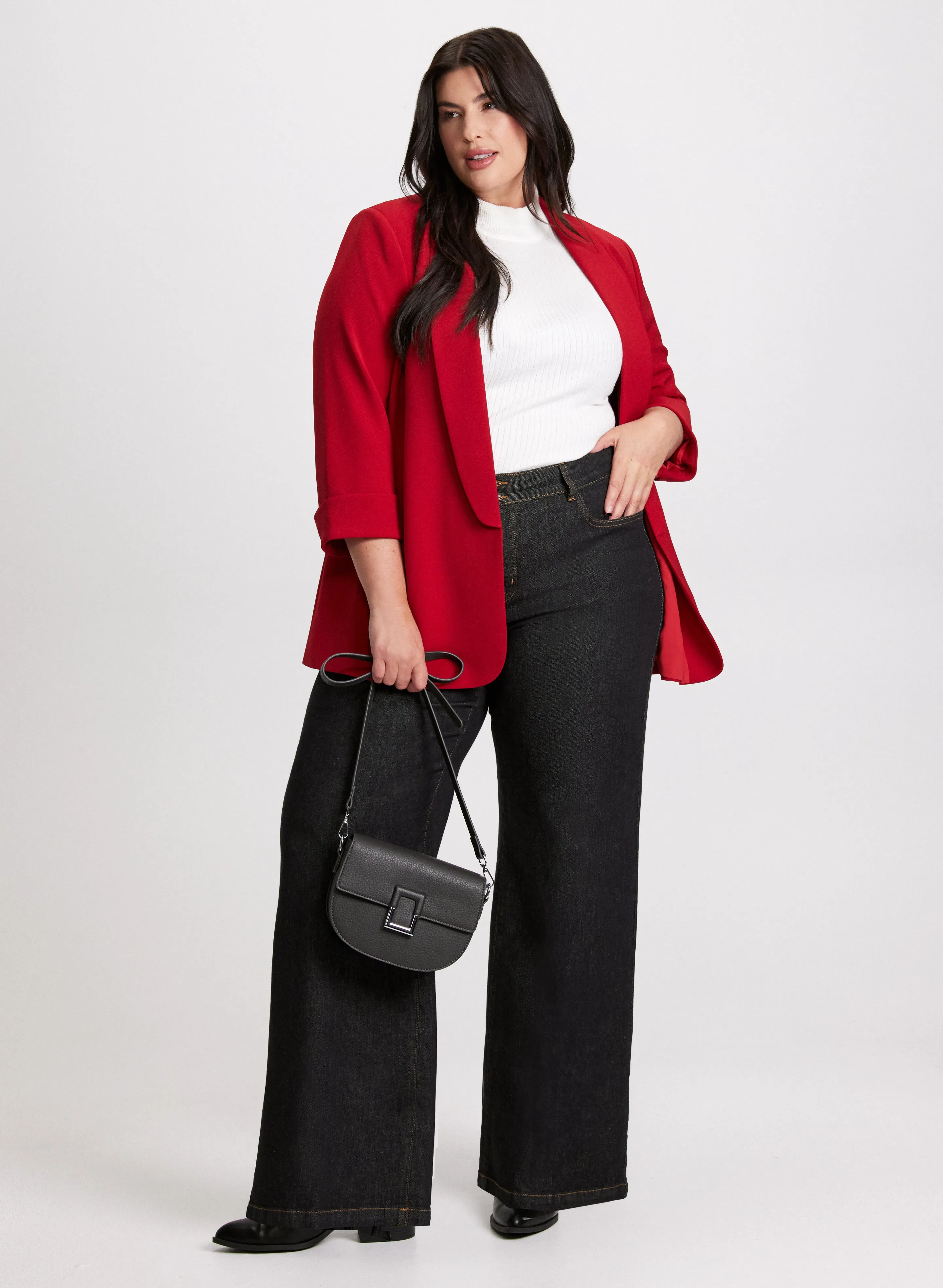 Shawl Collar Jacket & Bootcut Jeans sold by Laura