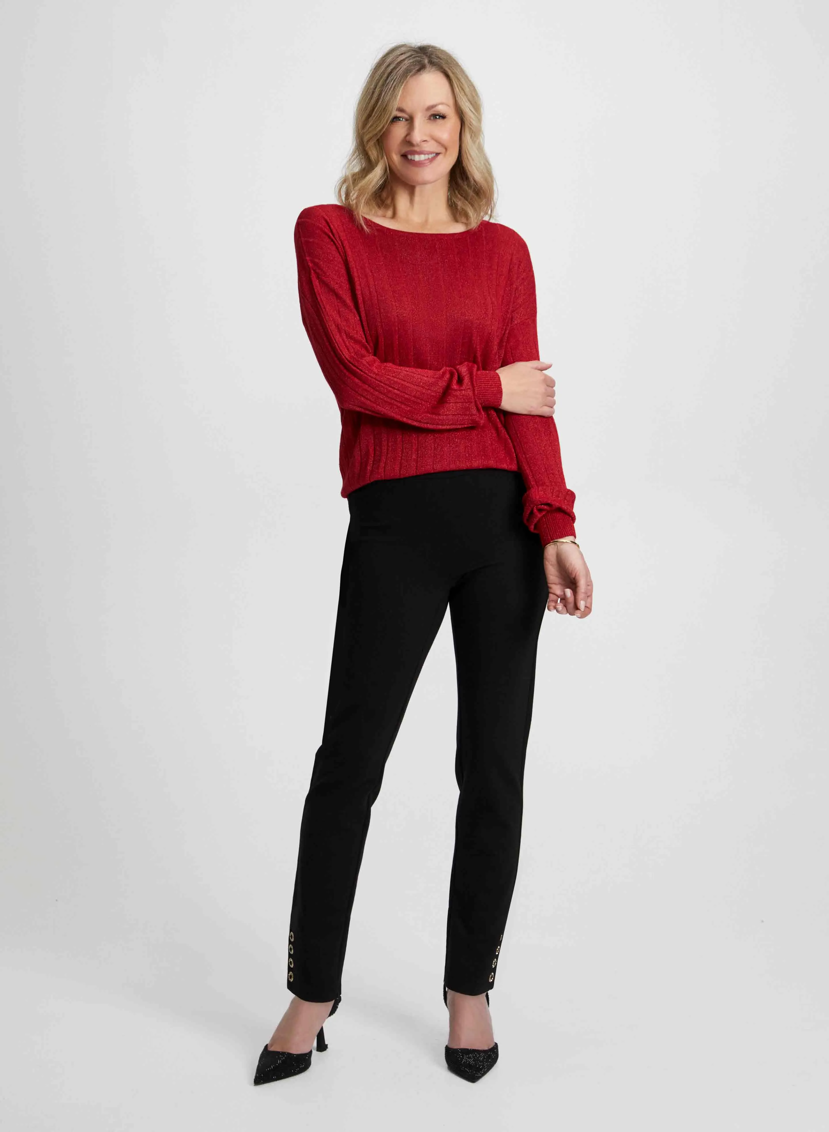 Linear Motif Top & City Fit Pants sold by Laura